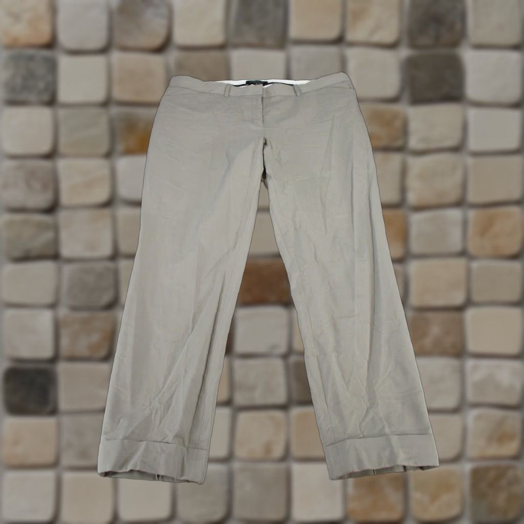Vintage VINTAGE Lafayette 148 Dress Pants Womens 12 Tapered Flat Front Brown Cotton Blend 90s Business Women's Size 34" / US 12 / IT 48 - 1 Thumbnail