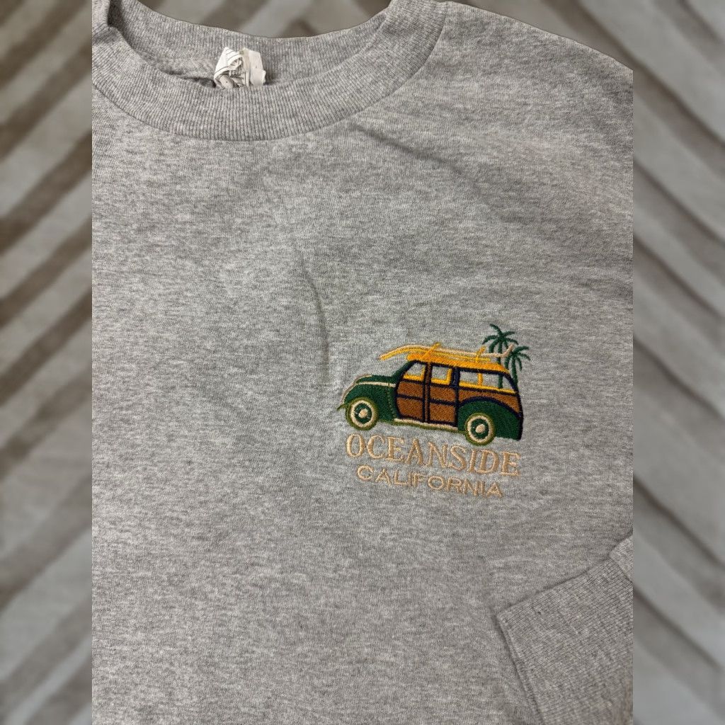 Vintage Oceanside California Shirt Medium Embroidered Surf Beach Travel Woody Wagon Car Size US M / EU 48-50 / 2 - 1 Thumbnail