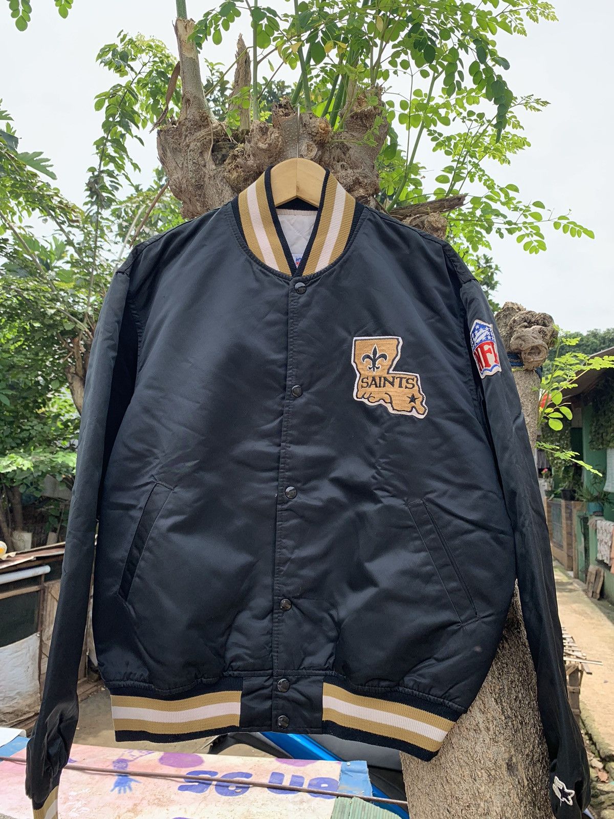 Starter × Vintage STARTER VARSITY JACKET SAINTS Size US L / EU 52-54 / 3 - 1 Thumbnail