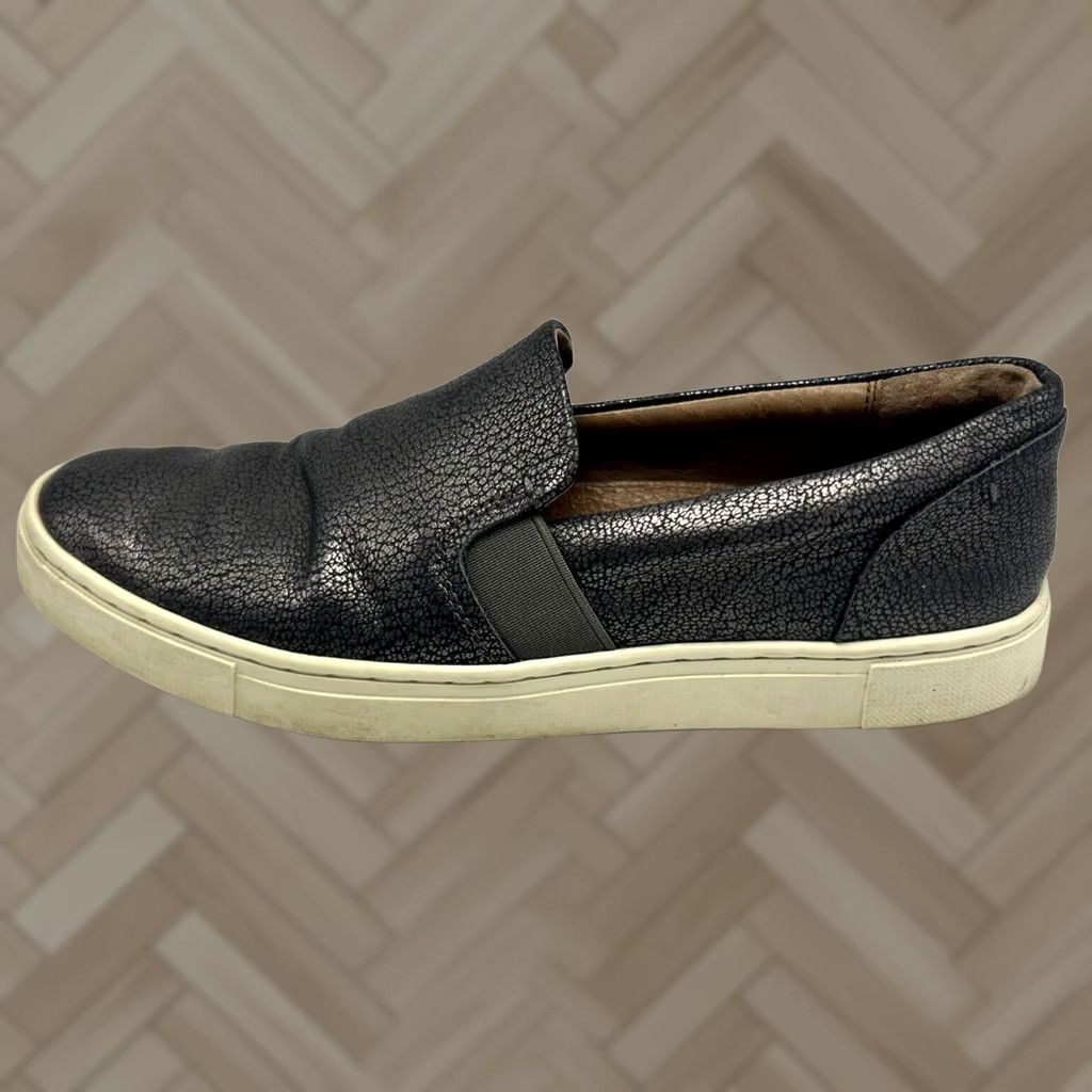Frye Frye Womens 7.5 M Ivy Metallic Pewter Leather Comfort Casual Slip On Sneakers Size US 8 / IT 38 - 1 Thumbnail
