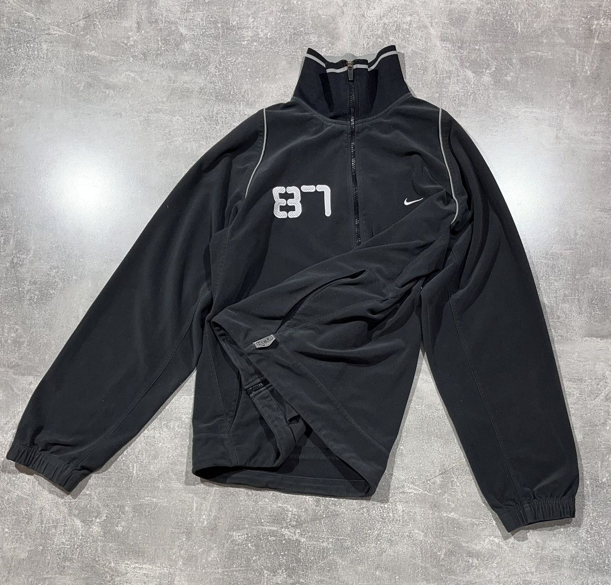 Nike × Vintage Vintage Nike Air Fleece Jacket Swoosh Y2k Japan Style Size US L / EU 52-54 / 3 - 3 Thumbnail