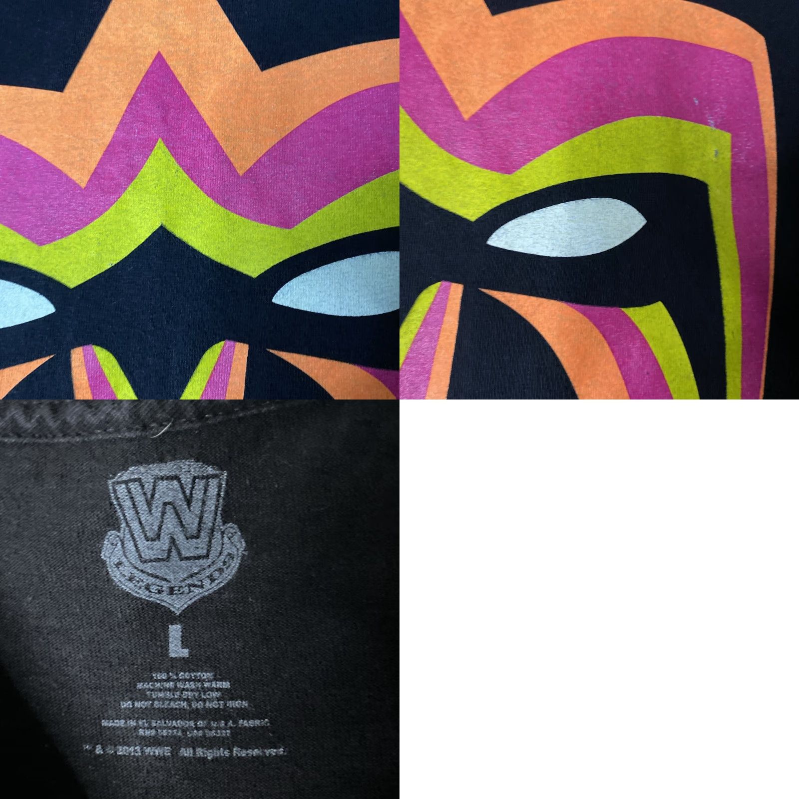 Doublet VINTAGE Ultimate Warrior Wrestling T Shirt Double Sided Mens Large L Black Short Sleeve Cotton WWE Size US L / EU 52-54 / 3 - 8 Thumbnail