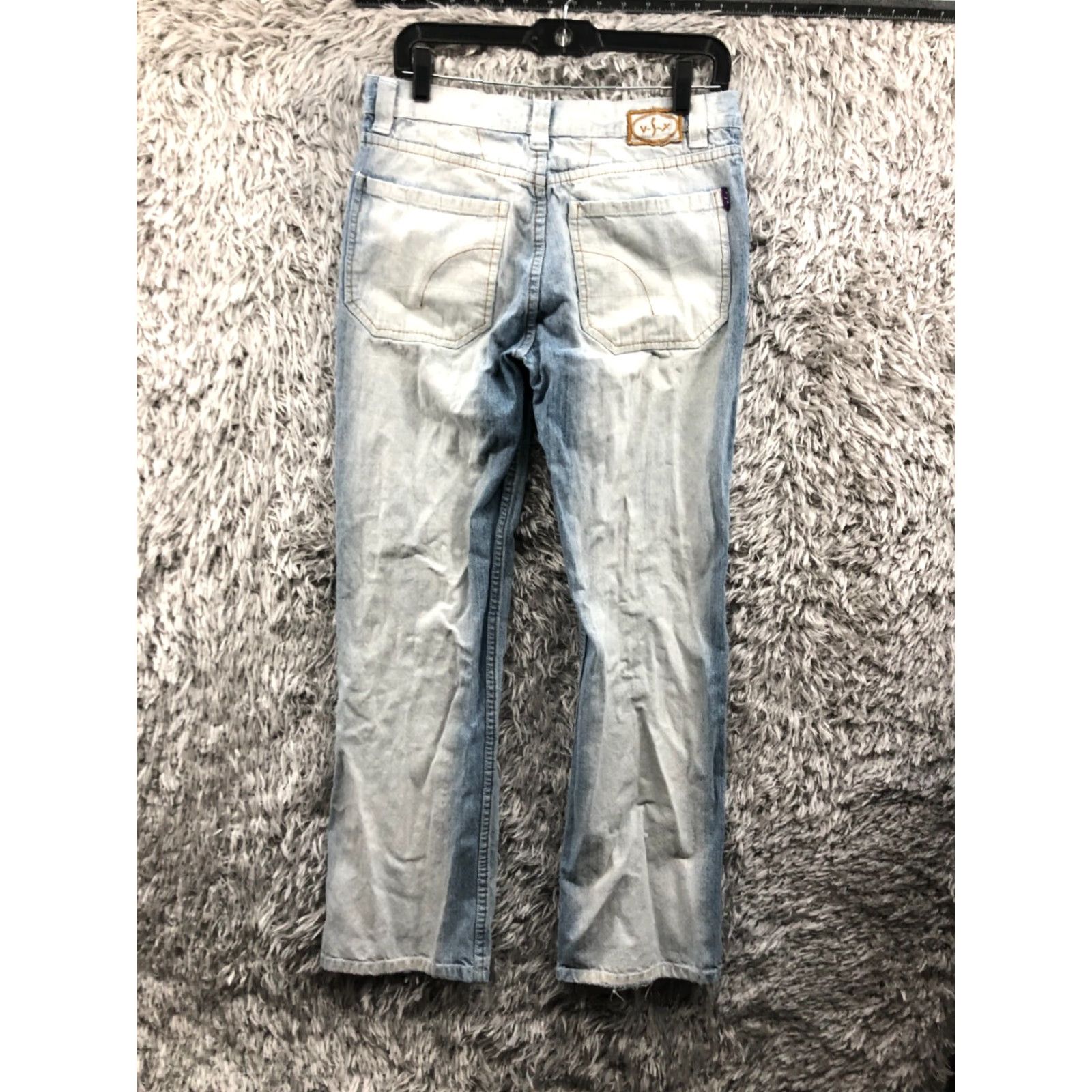 Vintage V-S-X Jeans Size 32 Mens Mid Rise Straight Medium Acid Wash Blue | Denim | 5-Pocket Design | Belt Loops | Regular Fit Size US 32 / EU 48 - 7 Thumbnail