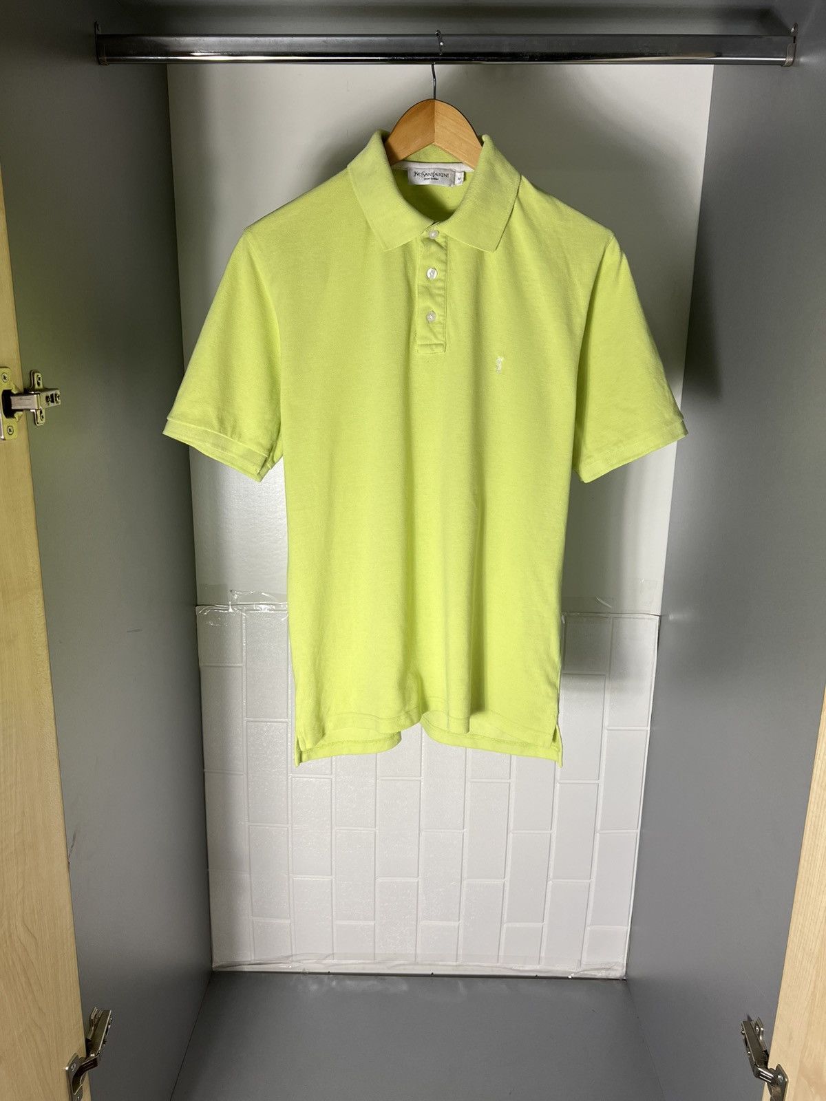 Saint Laurent Paris VINTAGE YVES SAINT LAURENT RETRO POLO CLASSIC DESIGNER 90s Size US M / EU 48-50 / 2 - 2 Thumbnail