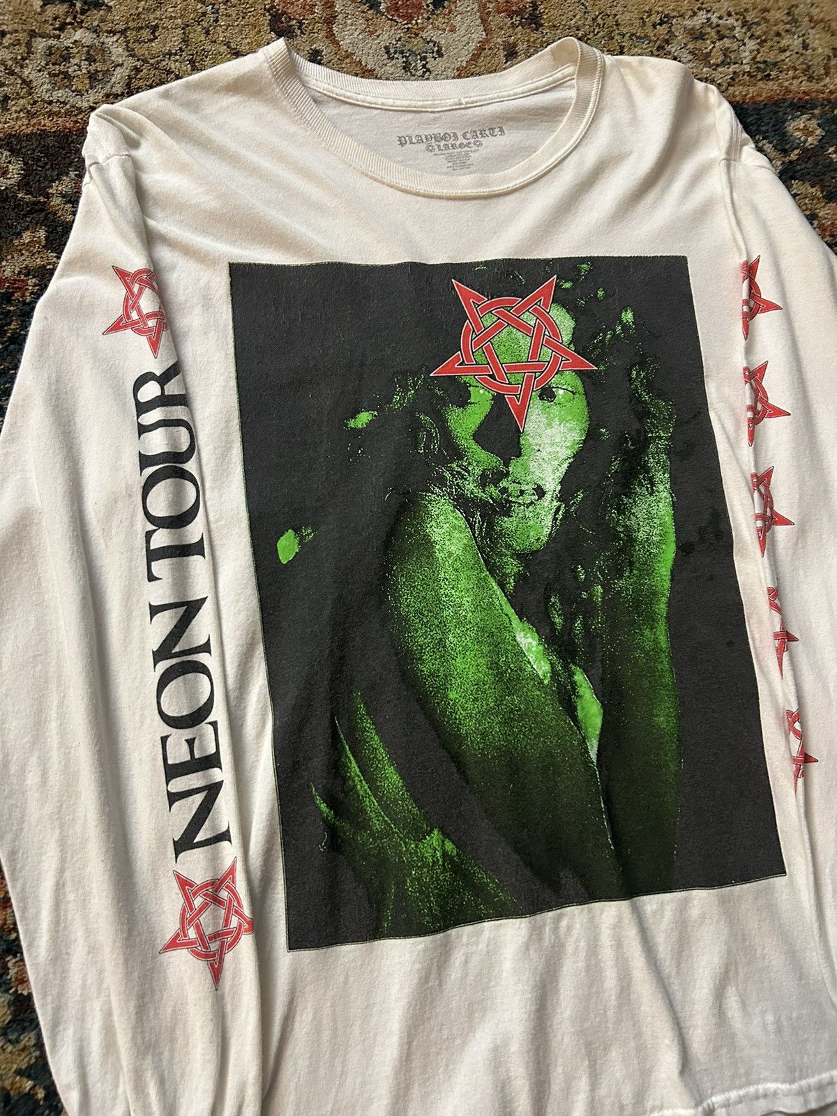 Playboi carti March品　ノースリーブ Playboi Carti Neon Tour Longsleeve Crewneck Sweatshirt Album