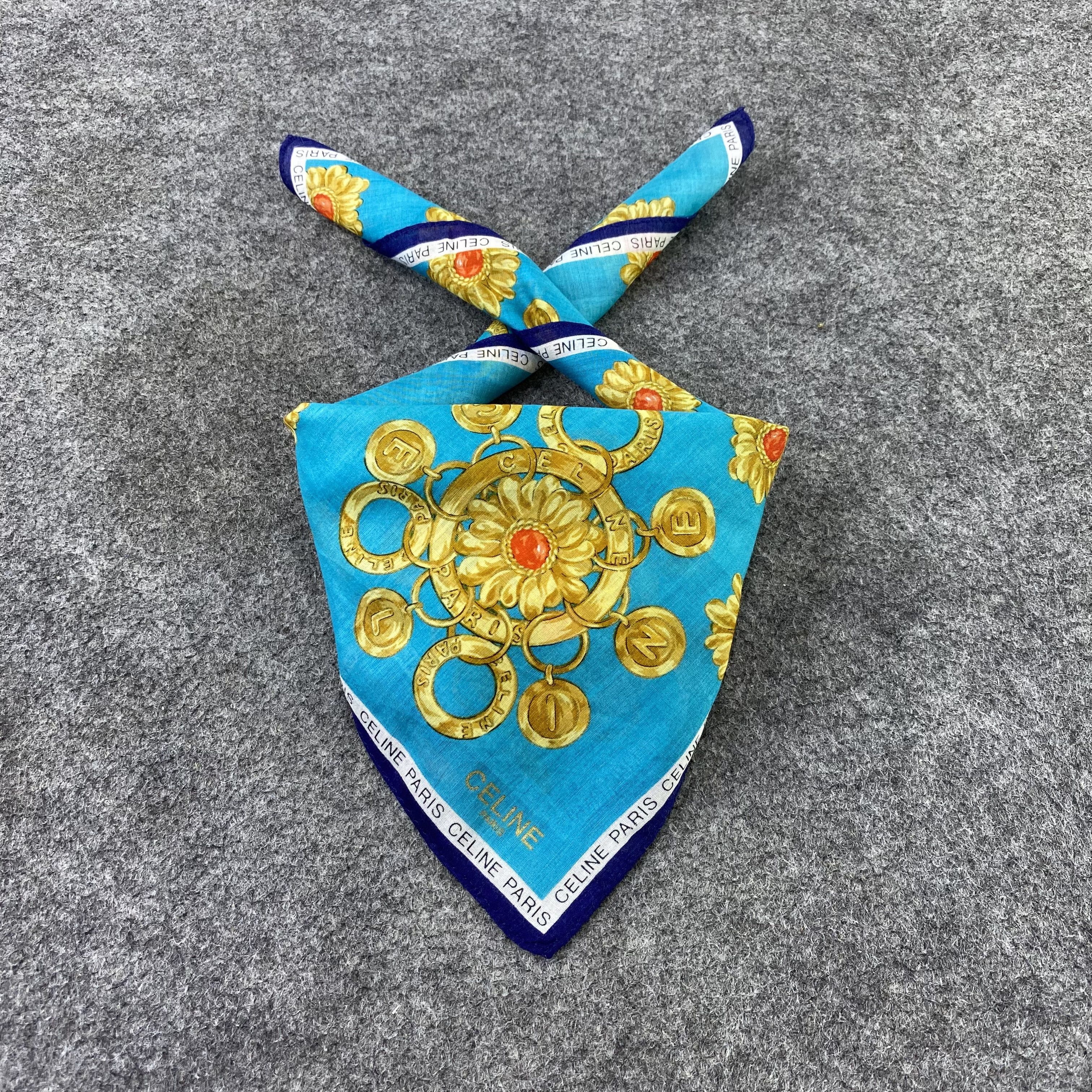 Celine × Vintage Celine Handkerchief / Bandana / Neckerchief / Headscarf-B973 Size ONE SIZE - 2 Thumbnail