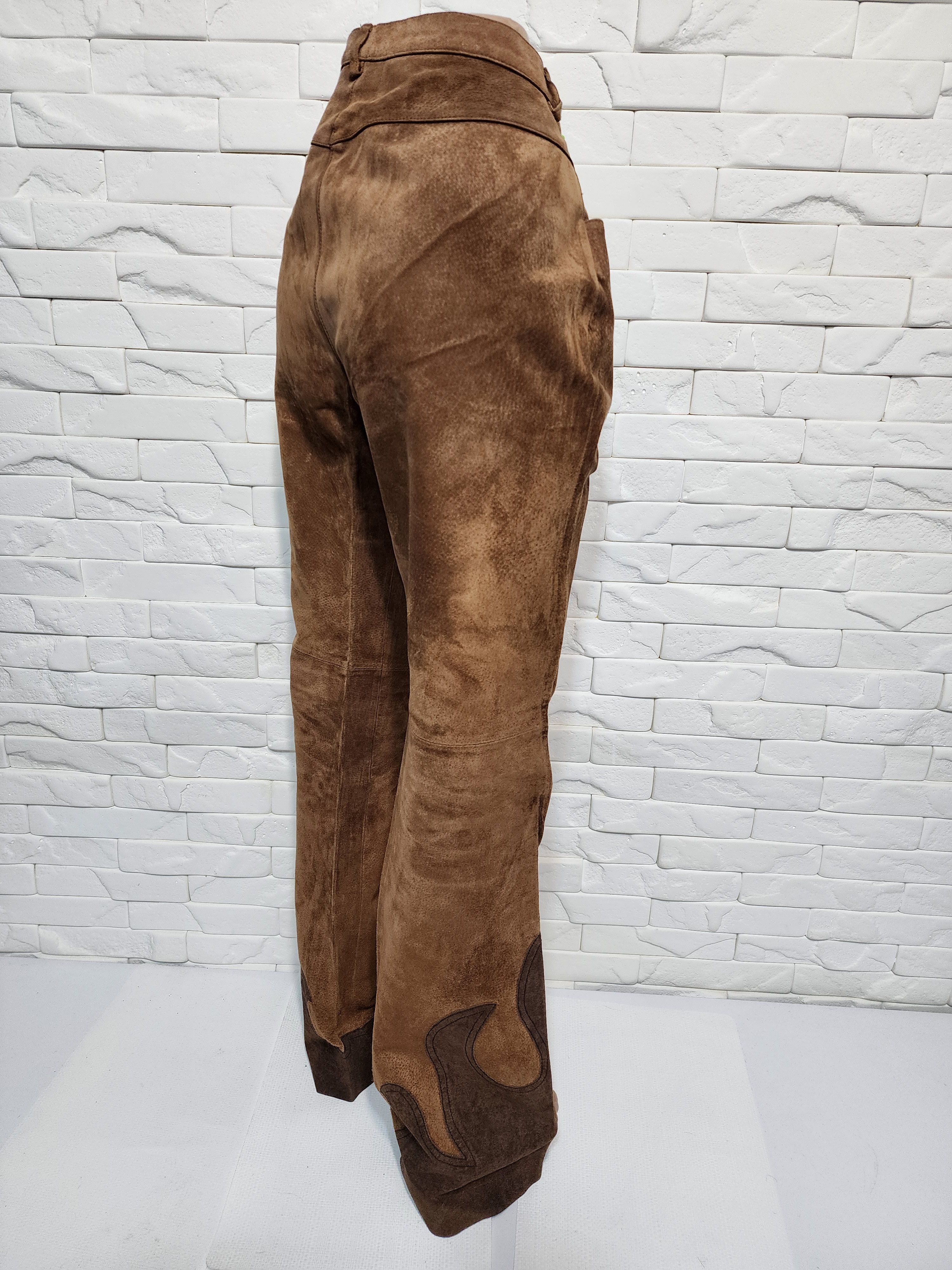 Genuine Leather Women's pants made of genuine leather. Size 32" / US 10 / IT 46 - 6 Thumbnail