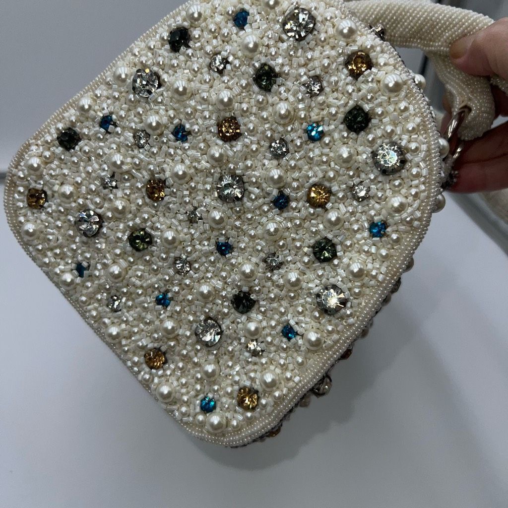 Vintage Vintage Addiction From a Distant Time Fully Beaded and Prong Set Rhinestone Bag Size ONE SIZE - 7 Thumbnail