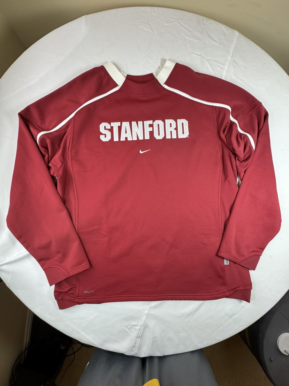 Nike Nike Stanford Cardinal Red Long Sleeve Team Warm-Up Pullover Size US XL / EU 56 / 4 - 1 Thumbnail