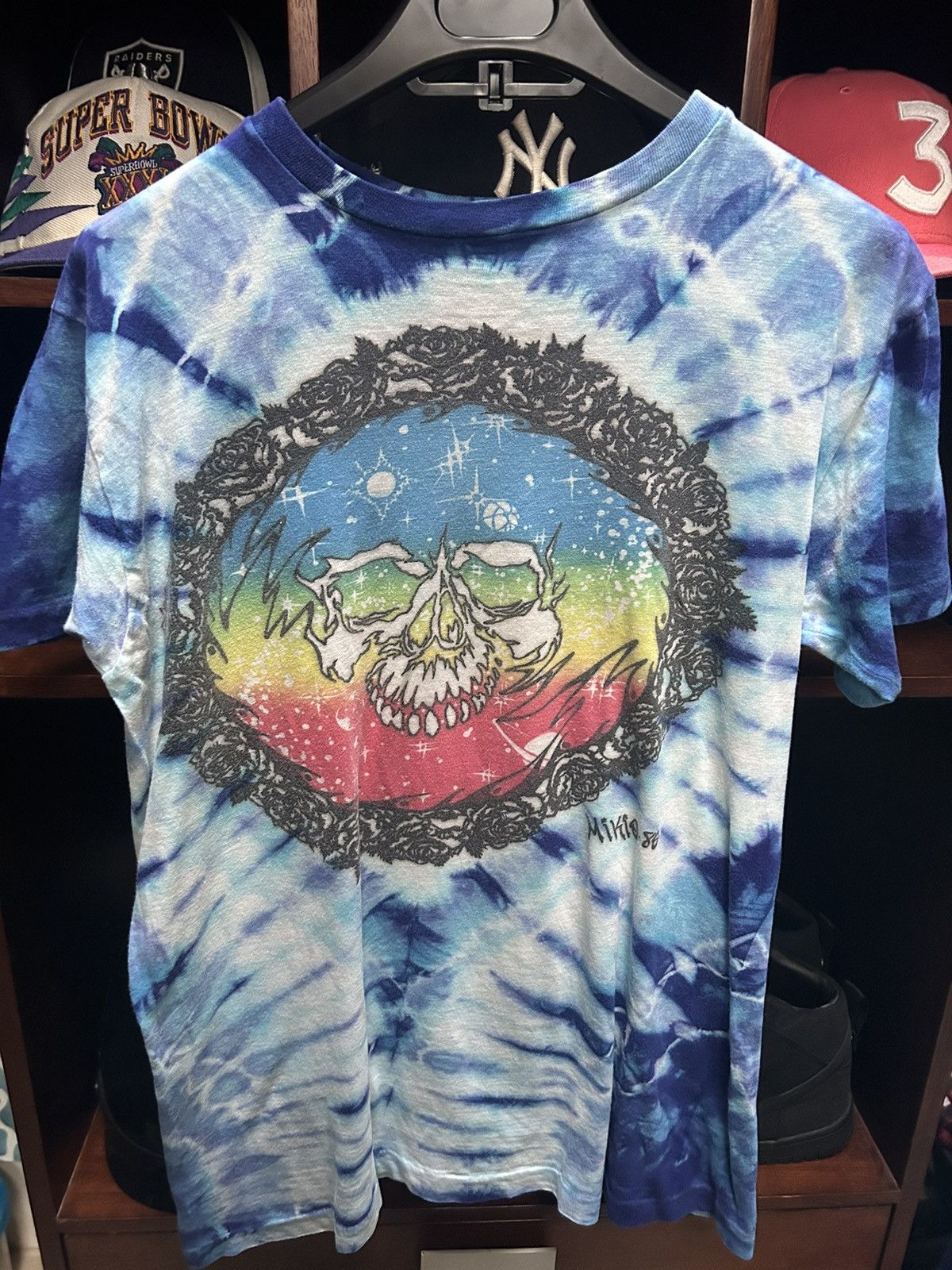 image of Kennedy Mikio 1980 Space Ghost Grateful Dead Tshirt in Blue, Men's (Size Medium)