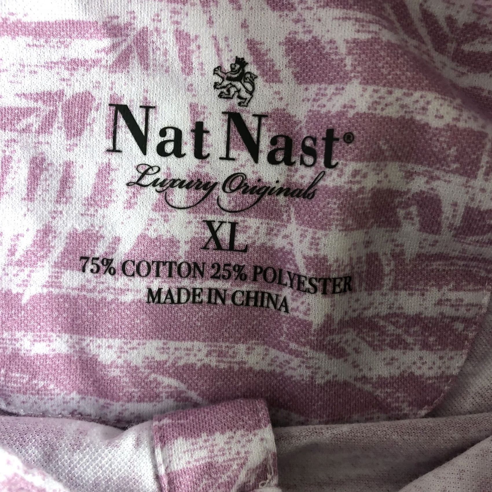 Nat Nast Nat Nast Luxury Originals Polo Shirt Mens XL Pink Floral Hawaiian Outdoor Casual All Seasons Size US XL / EU 56 / 4 - 5 Thumbnail