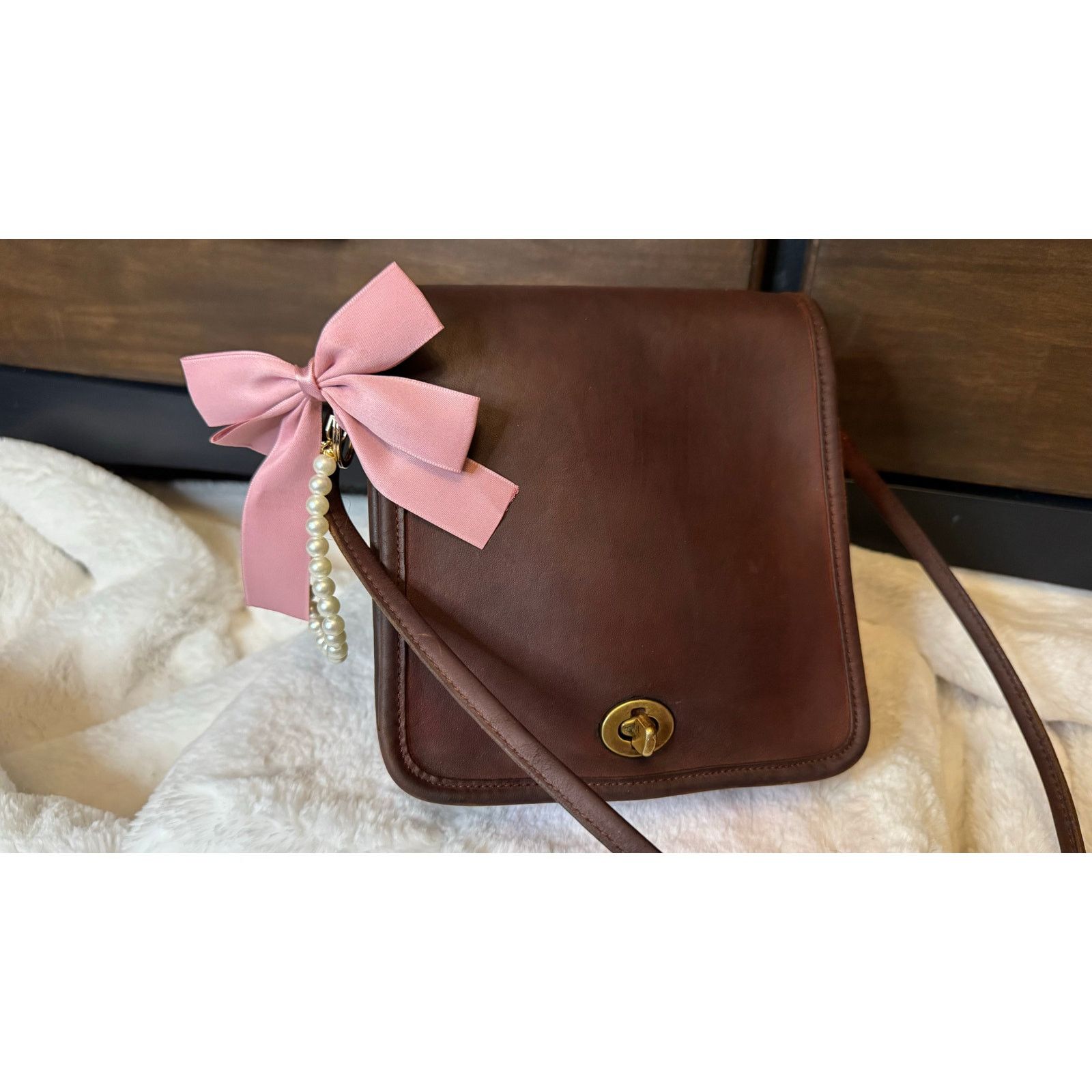 Coach RARE VELVET Coach Vintage Washed Aniline Leather Crossbody Size ONE SIZE - 1 Thumbnail