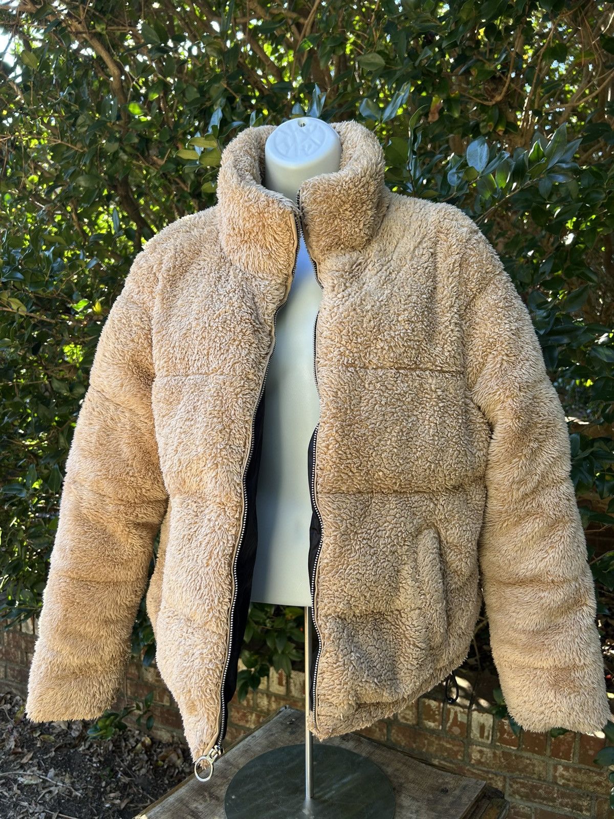 Hollister Hollister Mockneck Puffer Sherpa Cream Teddy Jacket Coat L Size L / US 10 / IT 46 - 3 Thumbnail