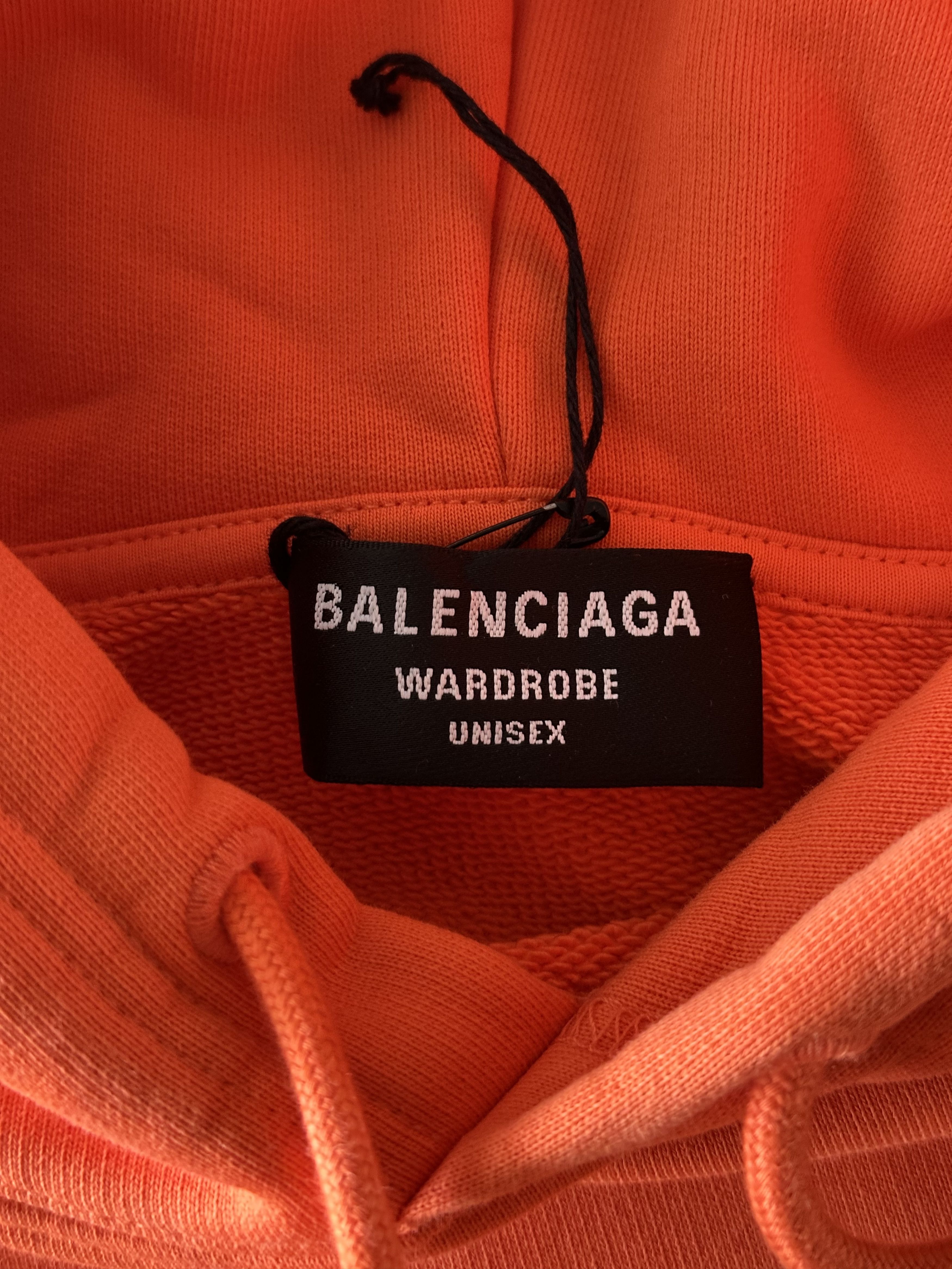 Balenciaga Balenciaga Orange Embroidered Logo Hoodie Size US L / EU 52-54 / 3 - 3 Thumbnail