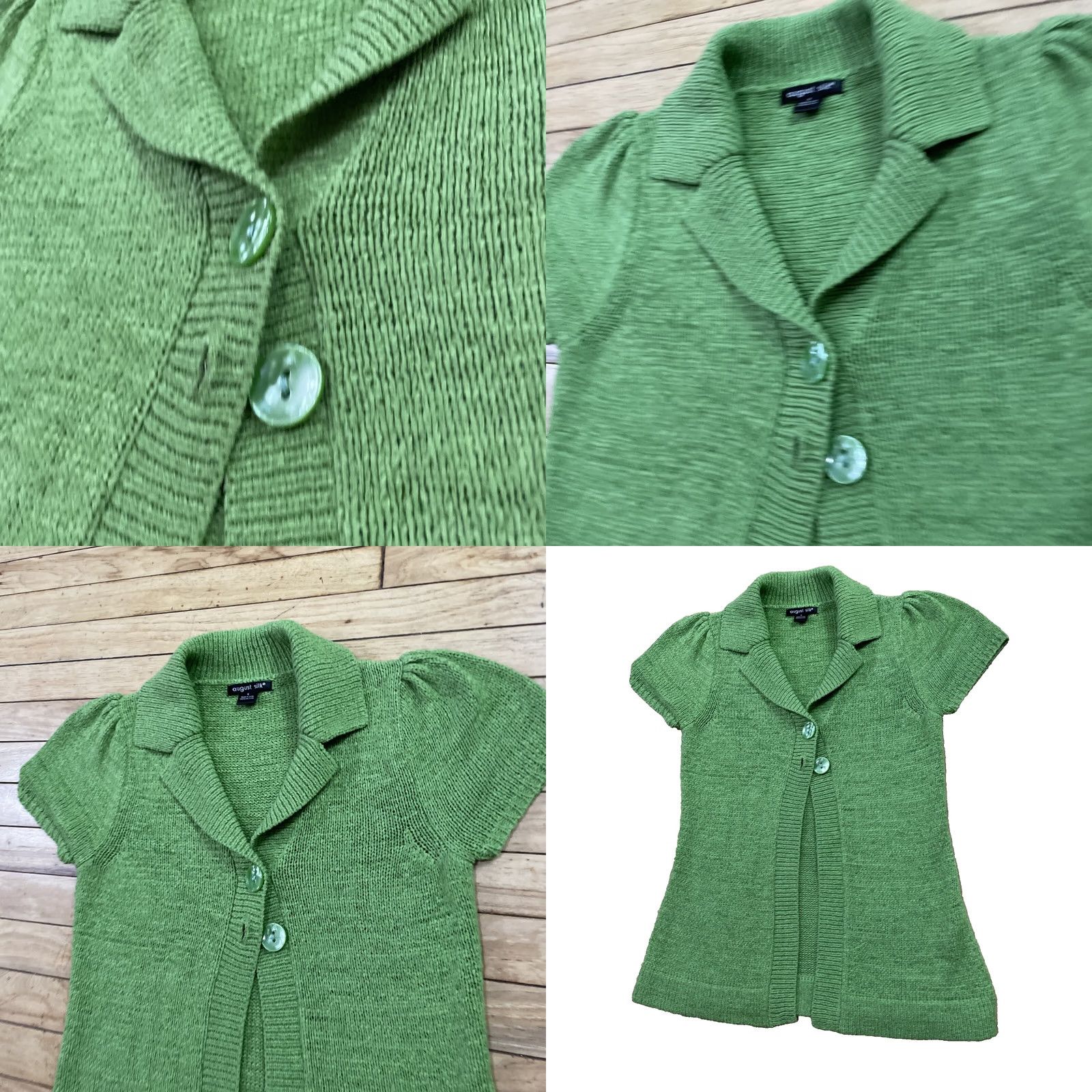 Etro AUGUST SILK Knit Shirt Women S Green Bright Lime 2-Button Boho Retro Top Cardigan Knit Shirt Womens Spring Size S / US 4 / IT 40 - 9 Thumbnail