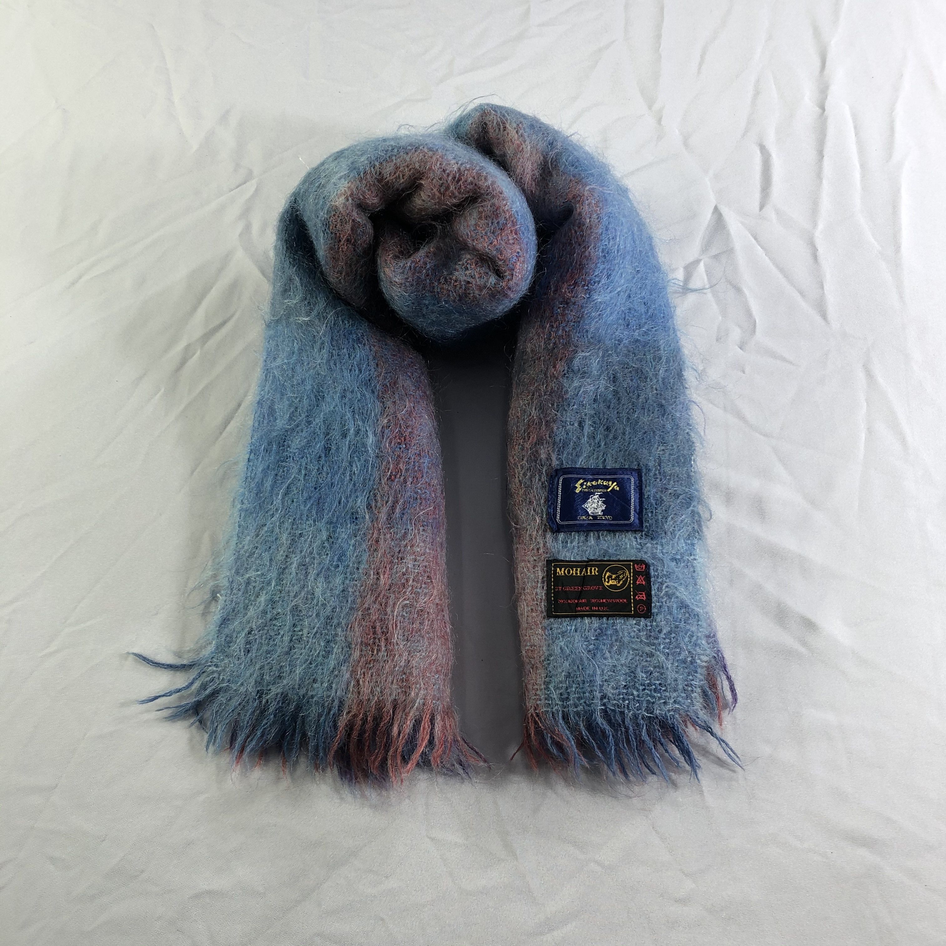 Vintage Green Grove Luxury Mohair Scarf Muffler Neckwear V2520 Size ONE SIZE - 1 Thumbnail