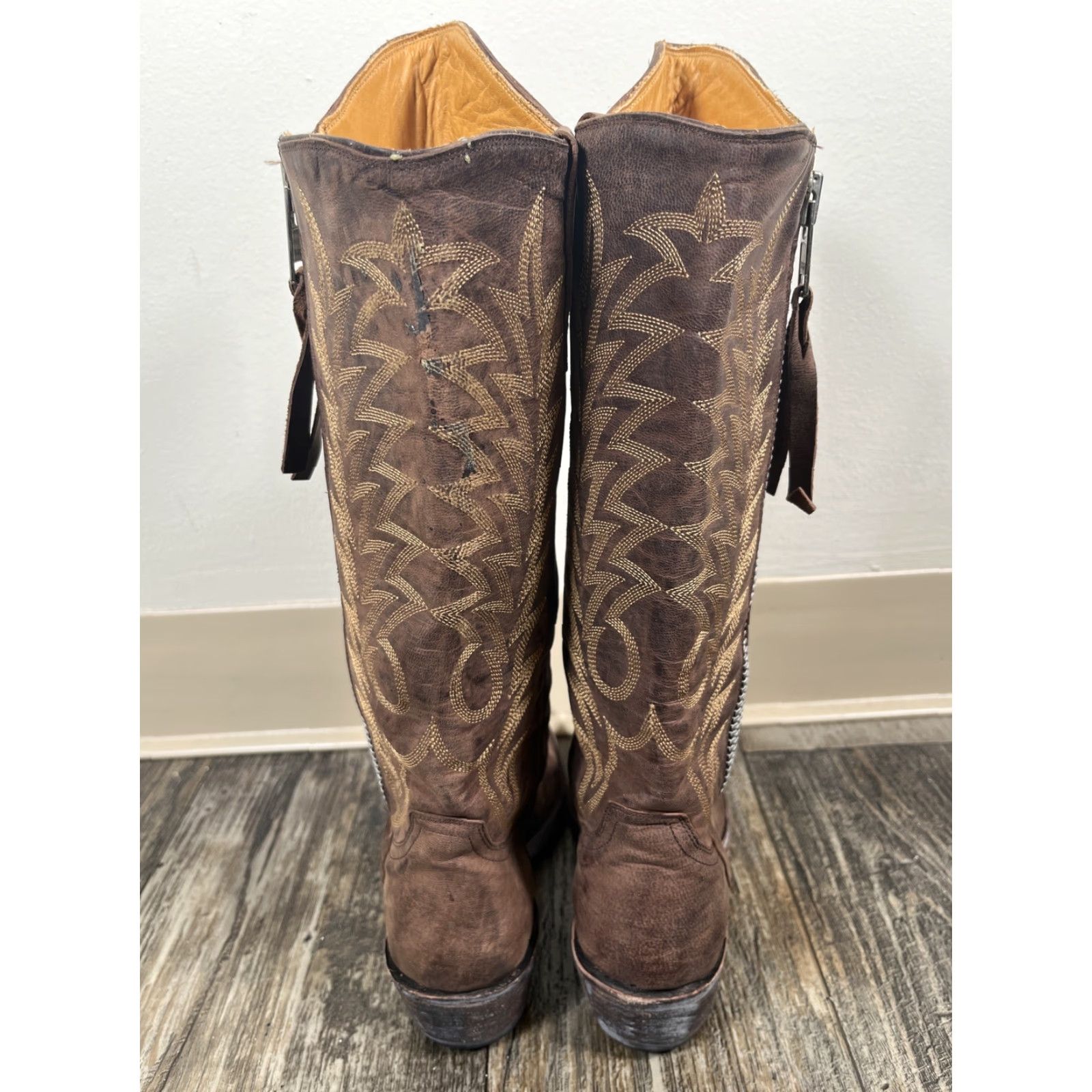 Old Gringo Old Gringo Mayra Western Boot Brown Leather 18" Pointed Toe Womens 5.5 Vintage No Size US 6 / IT 36 - 5 Thumbnail