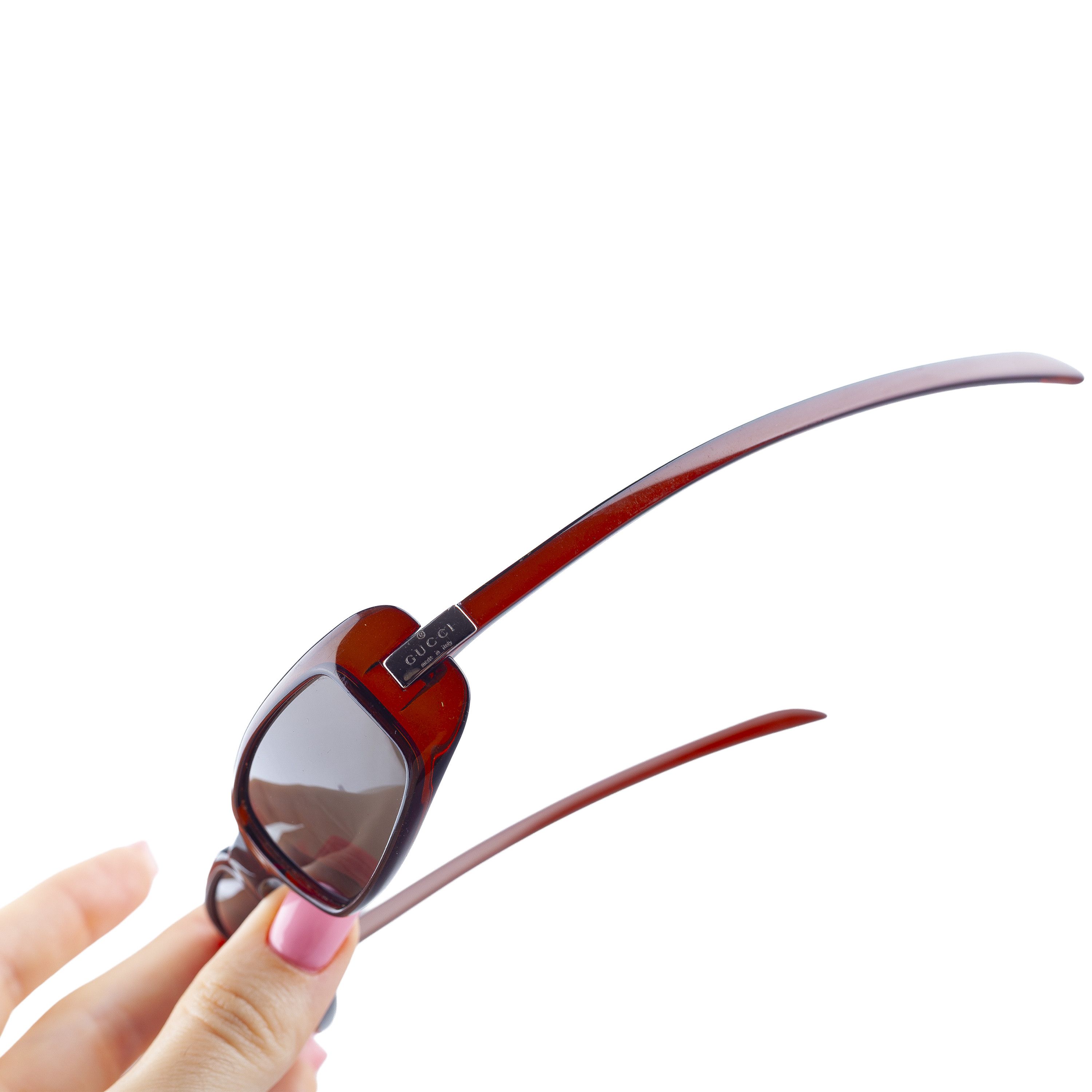 Gucci Gucci GG 1188 Brown Rectangle Vintage Sunglasses Size ONE SIZE - 8 Thumbnail