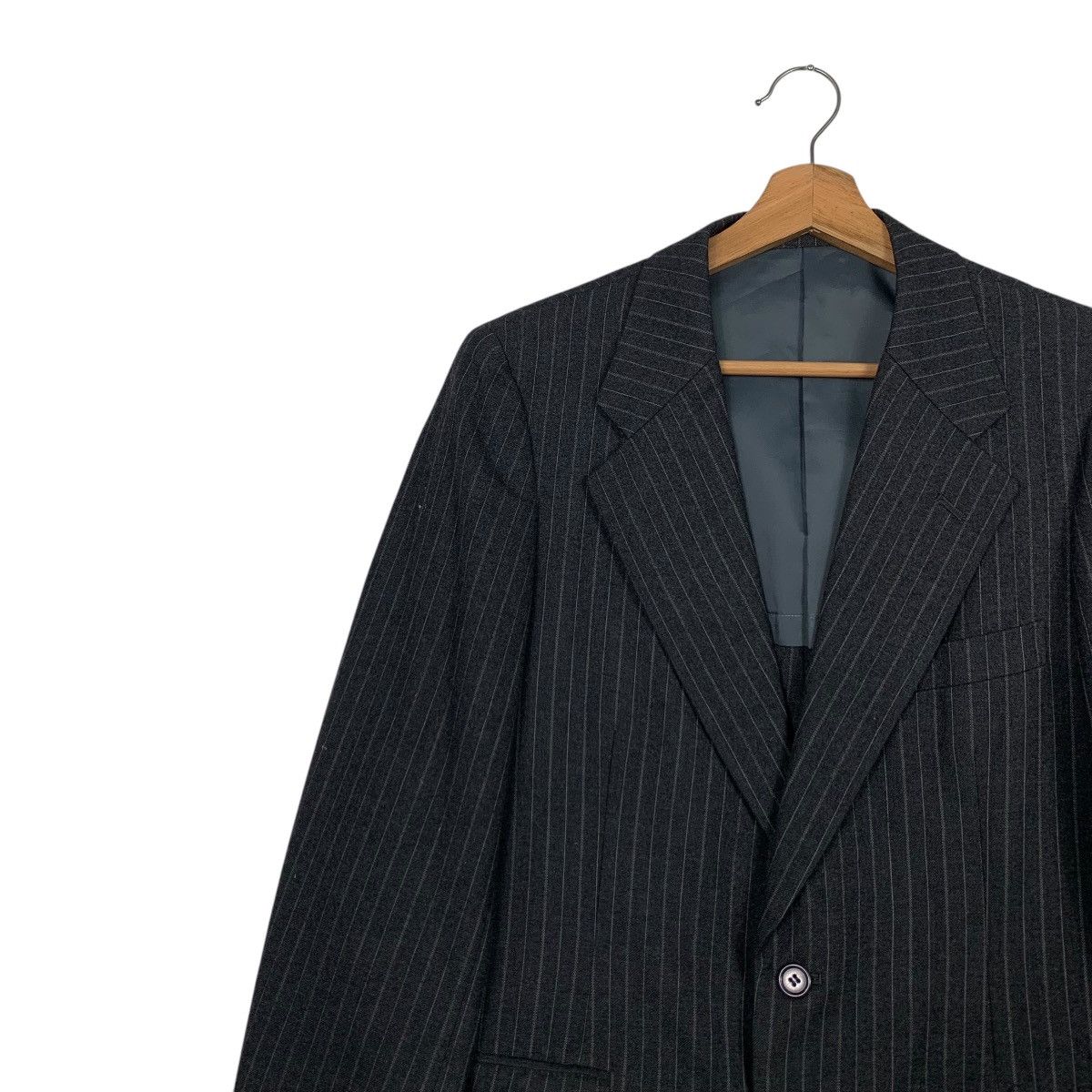 Burberry Vintage 90’s BURBERRYS Wool Striped Suit Jacket #2536-C114 Size 40R - 3 Thumbnail