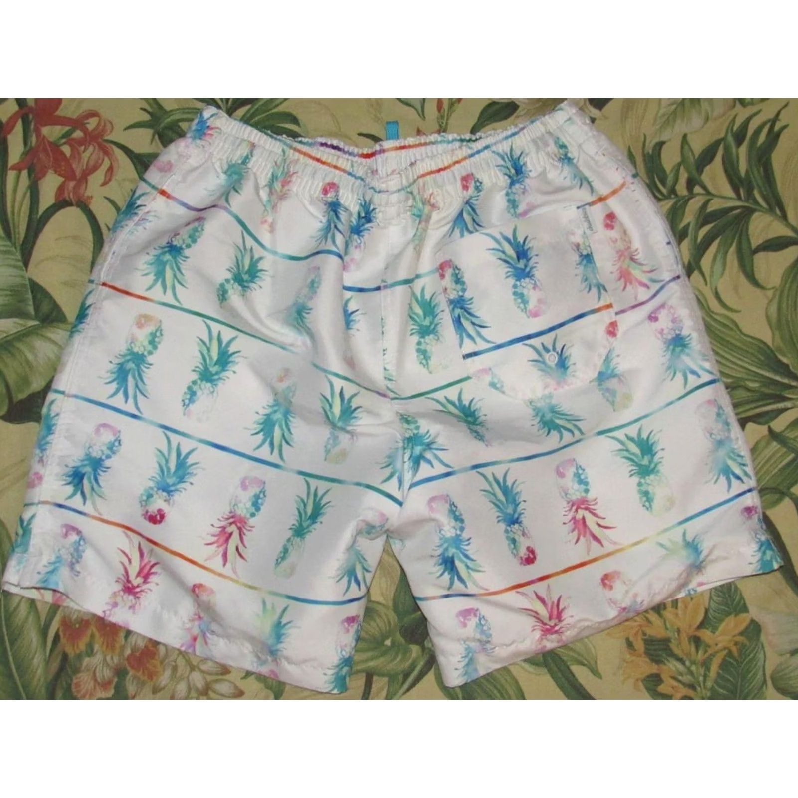 Chubbies CHUBBIES Pineapple Printed Lined 7" Swim Trunks Shorts Large L Mens White XS-XL? Size US 33 - 3 Thumbnail