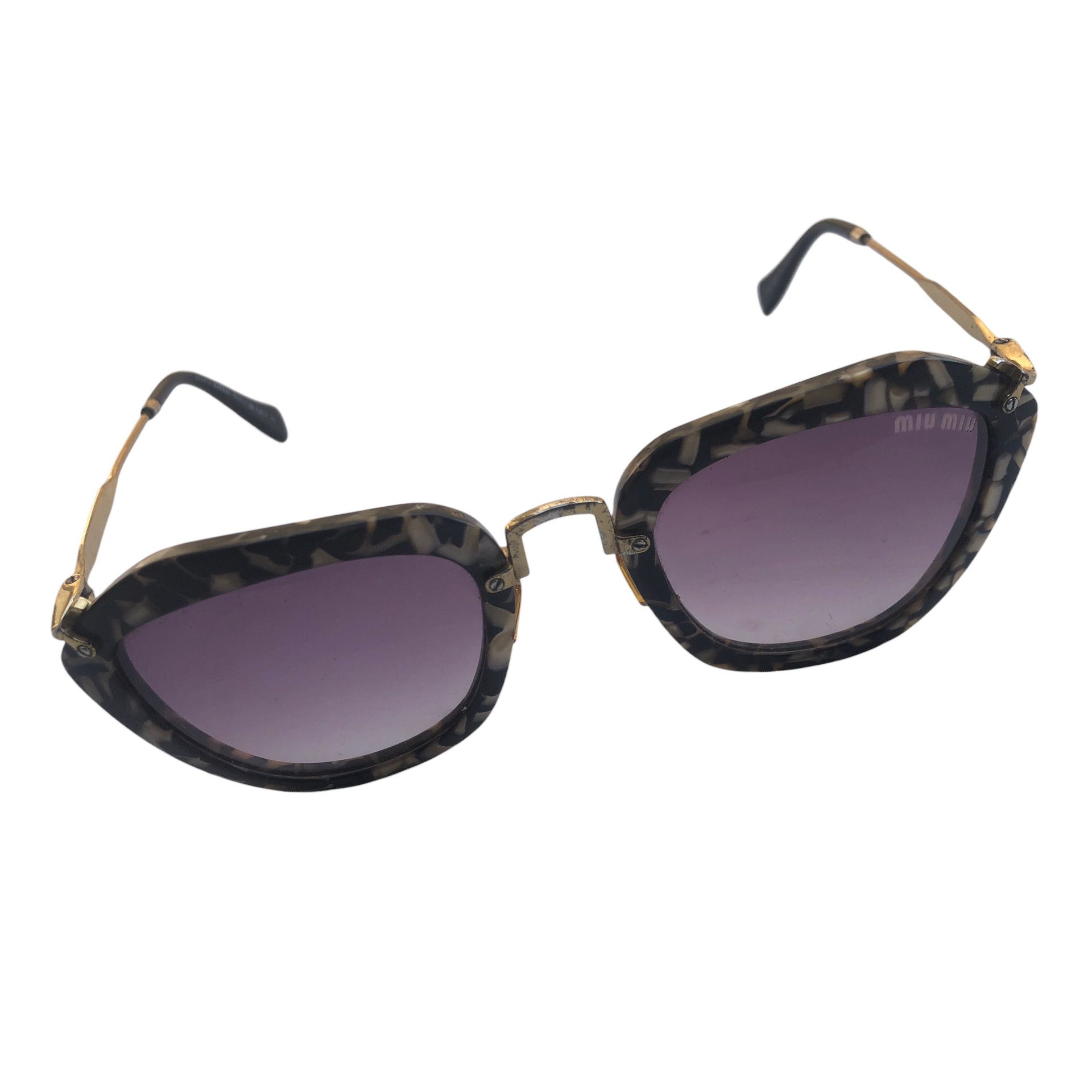 Miu Miu 💯Genuine MIU MIU SMU10NS Cat Eye Tiger Print Sunglasses Size ONE SIZE - 1 Thumbnail