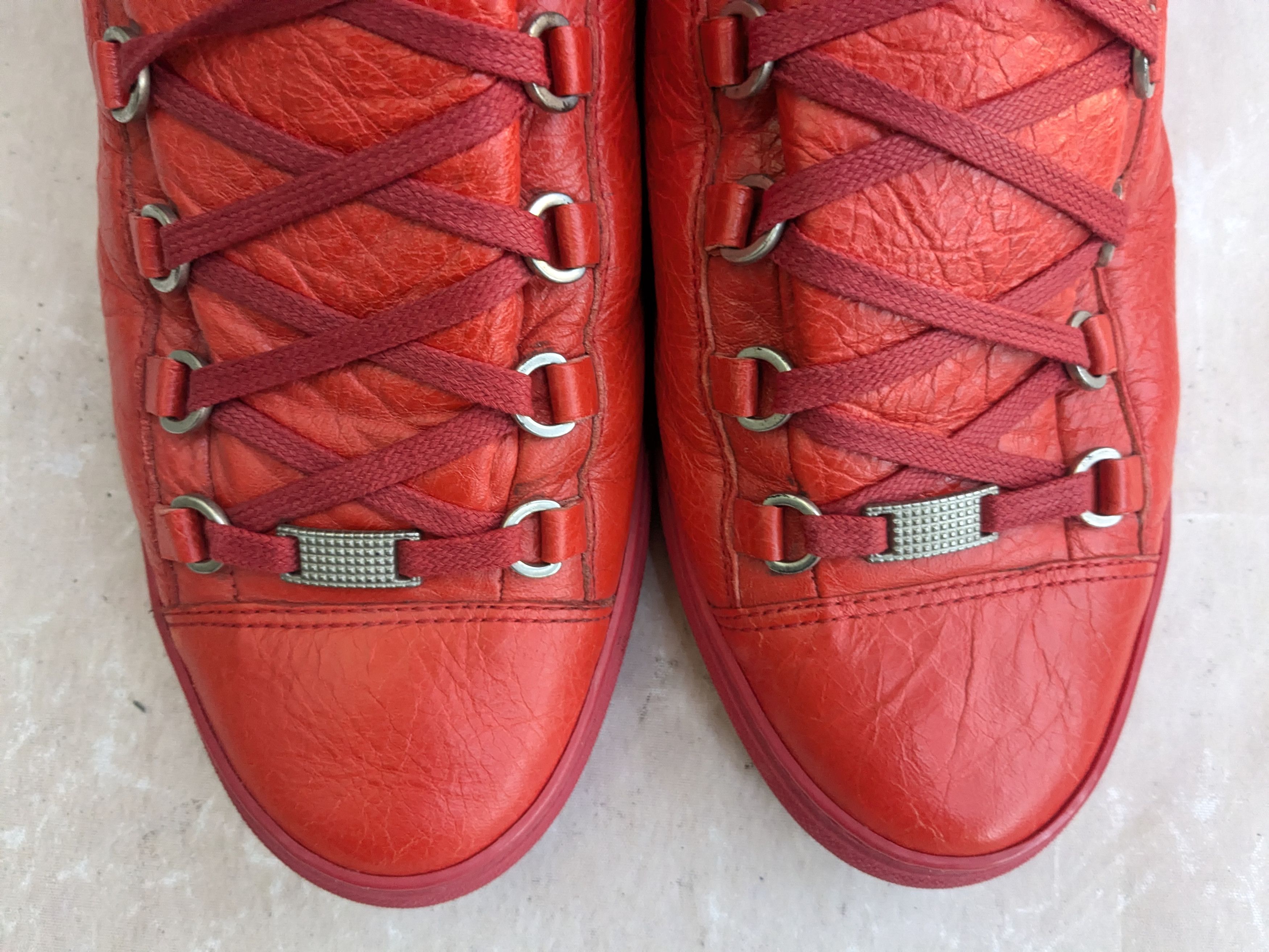 Balenciaga Balenciaga Arena Red 11 High Tops Leather Size US 11 / EU 44 - 3 Thumbnail