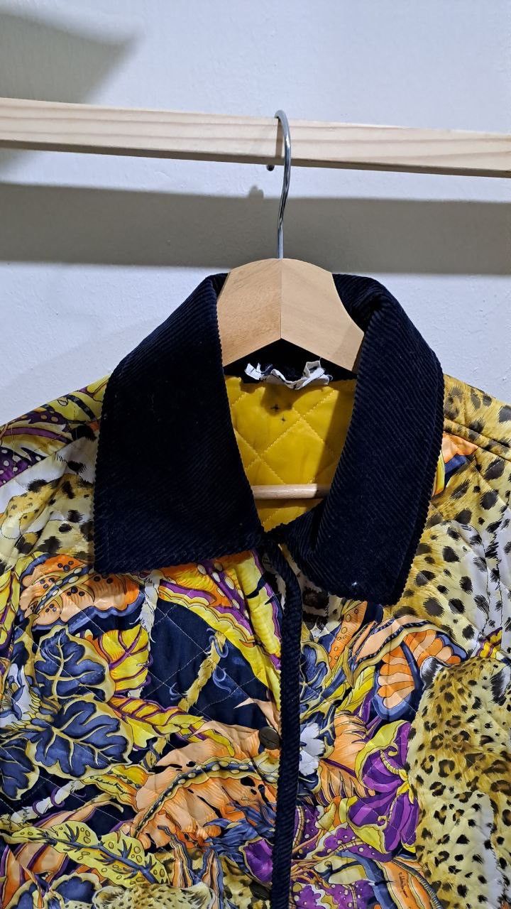 Salvatore Ferragamo Vintage 90s Salvatore Ferragamo Leopard in the Jungle Size US M / EU 48-50 / 2 - 9 Thumbnail
