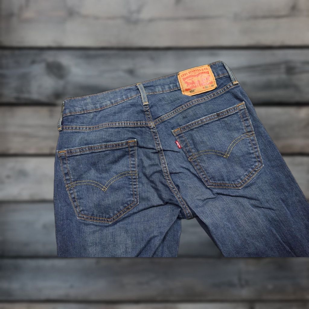 Levi's Levi's 559 Relaxed Straight Jeans Mens 30x30 Blue Medium Wash Denim Stretch Size US 30 / EU 46 - 1 Thumbnail