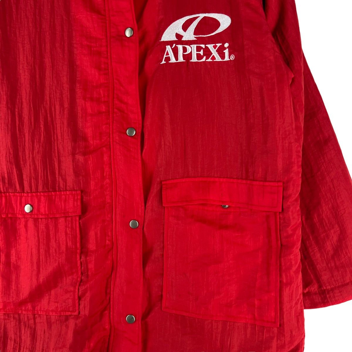 Japanese Brand 🔥VINTAGE LONG JACKET COACH A’PEXI HOODIE BIG LOGO Size US L / EU 52-54 / 3 - 5 Thumbnail