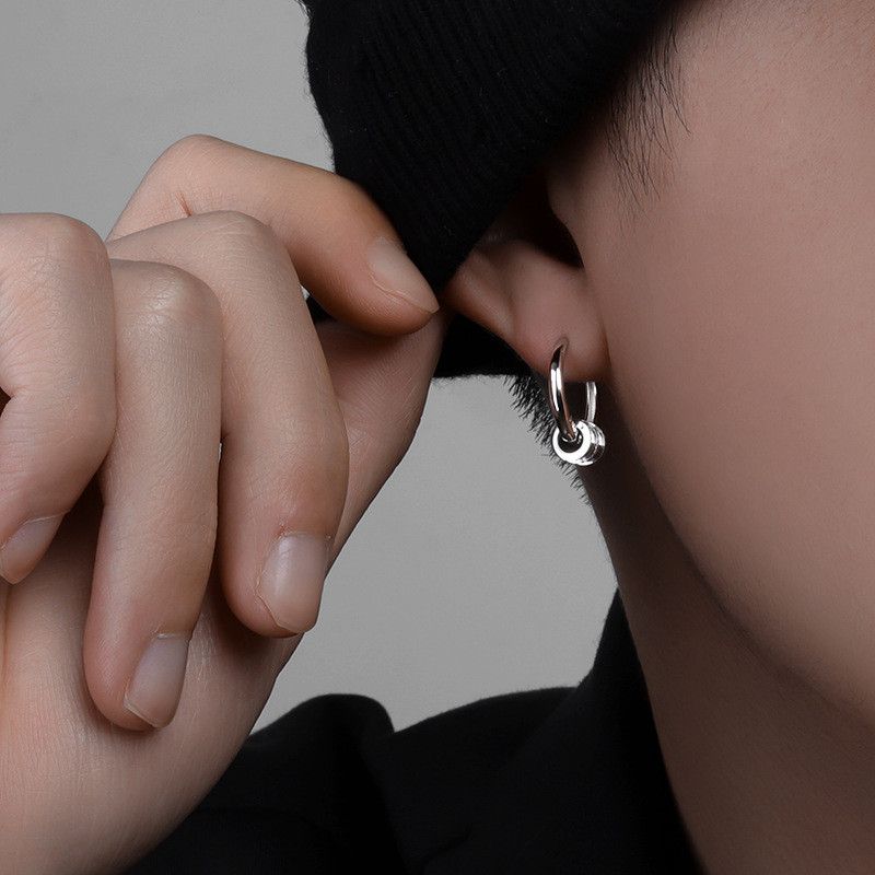 Jewelry × Sterling Silver New Design Earrings One Pairs Chrome Jewelry Size ONE SIZE - 1 Thumbnail