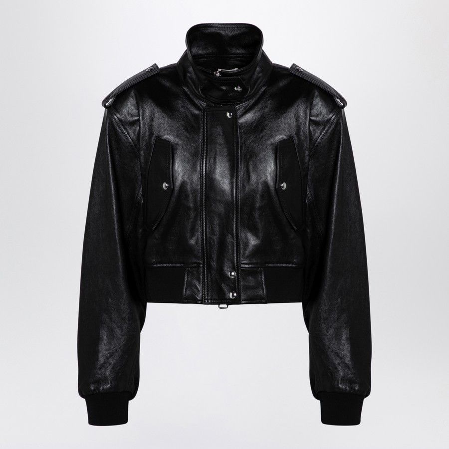 KHAITE o1d2blof0824 Kember Leather Jacket in Black Size S / US 4 / IT 40 - 1 Thumbnail
