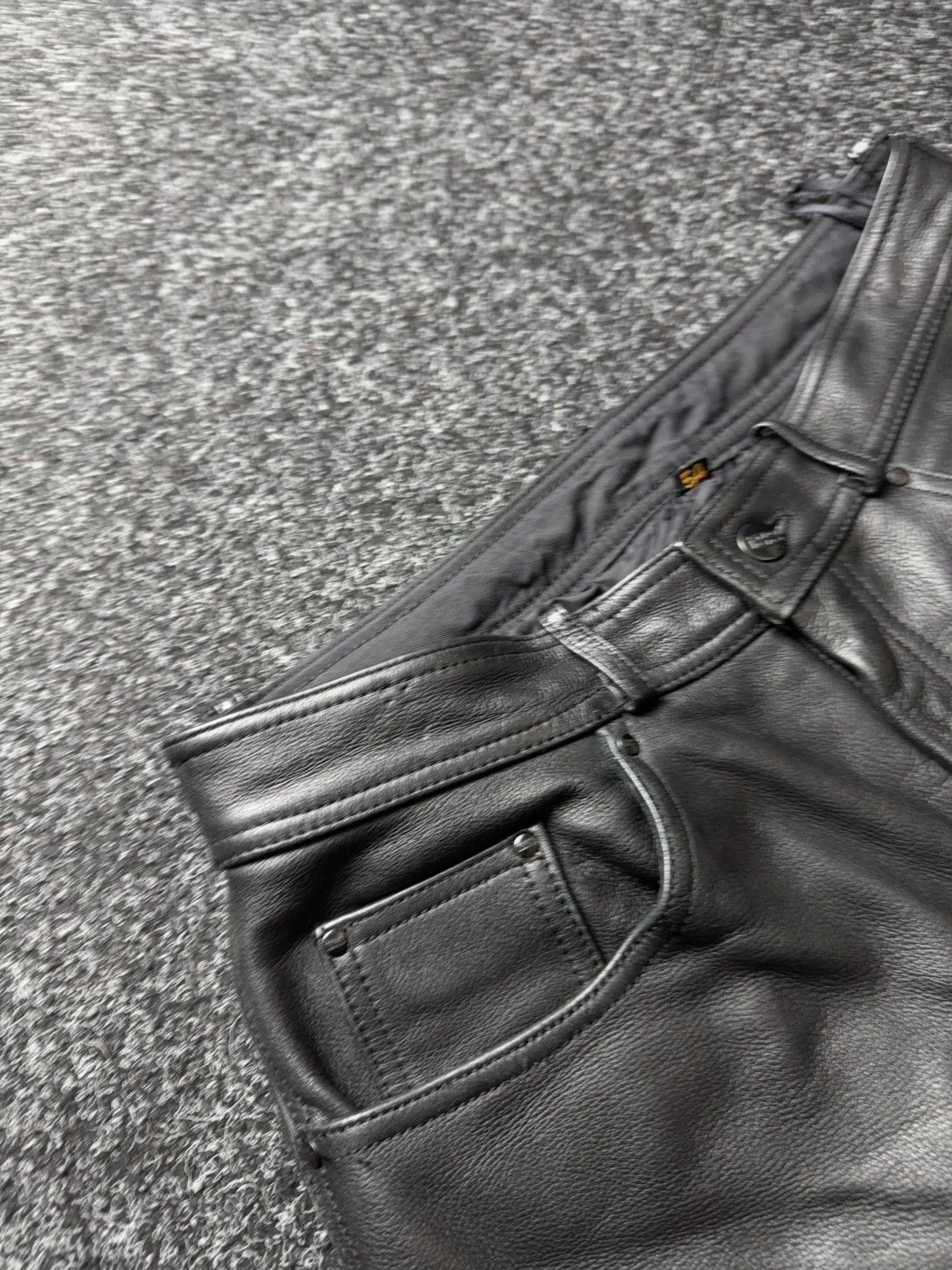 Genuine Leather 00s Racing Moto Biker Rock Punk Chrome Style Leather Pants Size US 32 / EU 48 - 7 Thumbnail