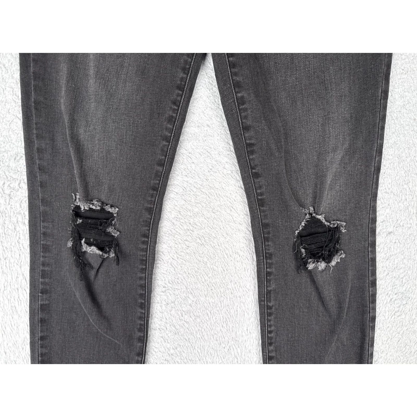 Pacsun Pacsun Jeans Womens Black High Rise Distressed Skinny Raw Hem Ankle 24x26 Denim Size 42" / US 20 - 3 Thumbnail