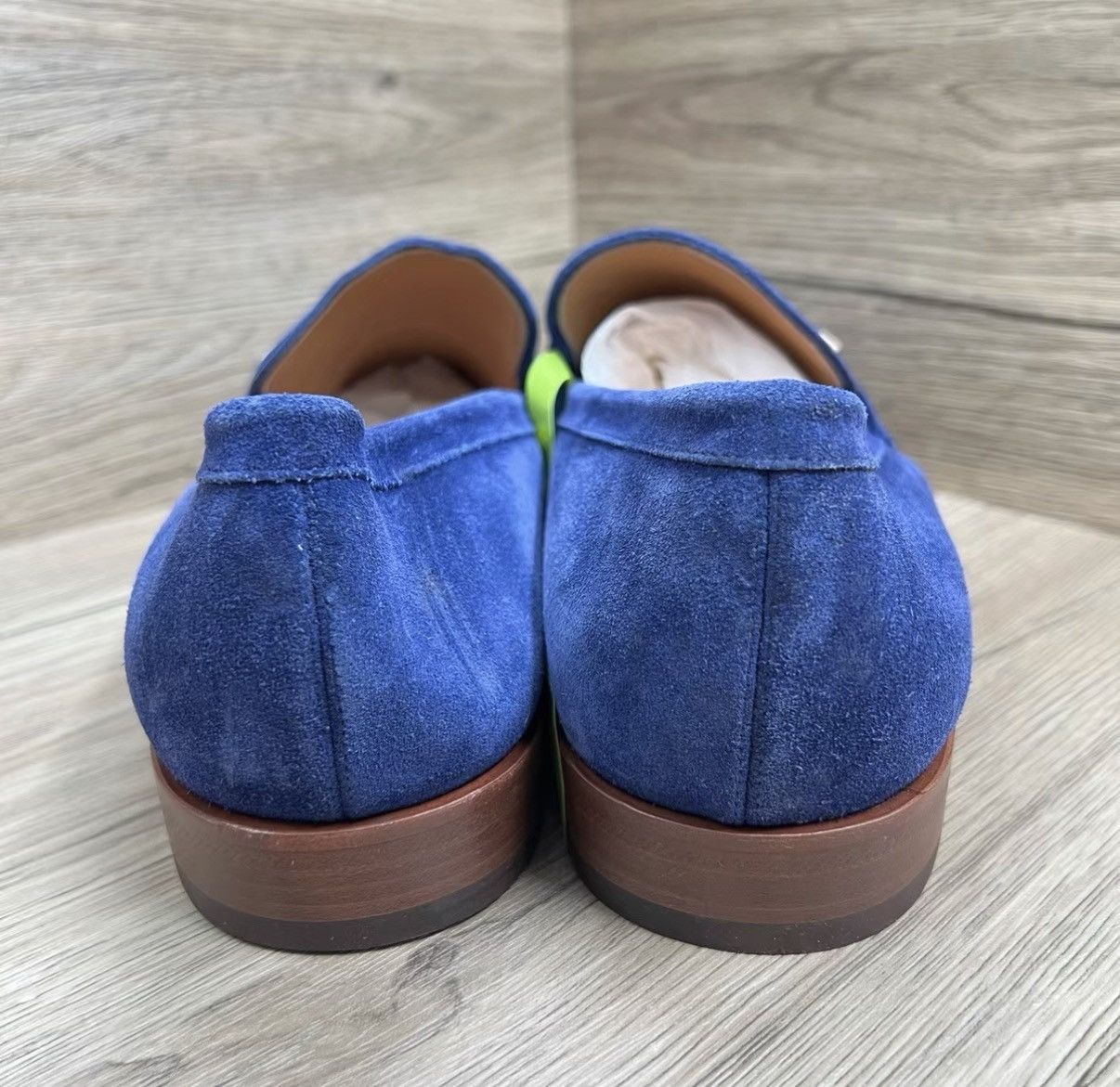 Louis Vuitton Louis Vuitton Saint Germain Blue & Gold LV Logo Loafers J41 Size US 9.5 / EU 42-43 - 4 Thumbnail