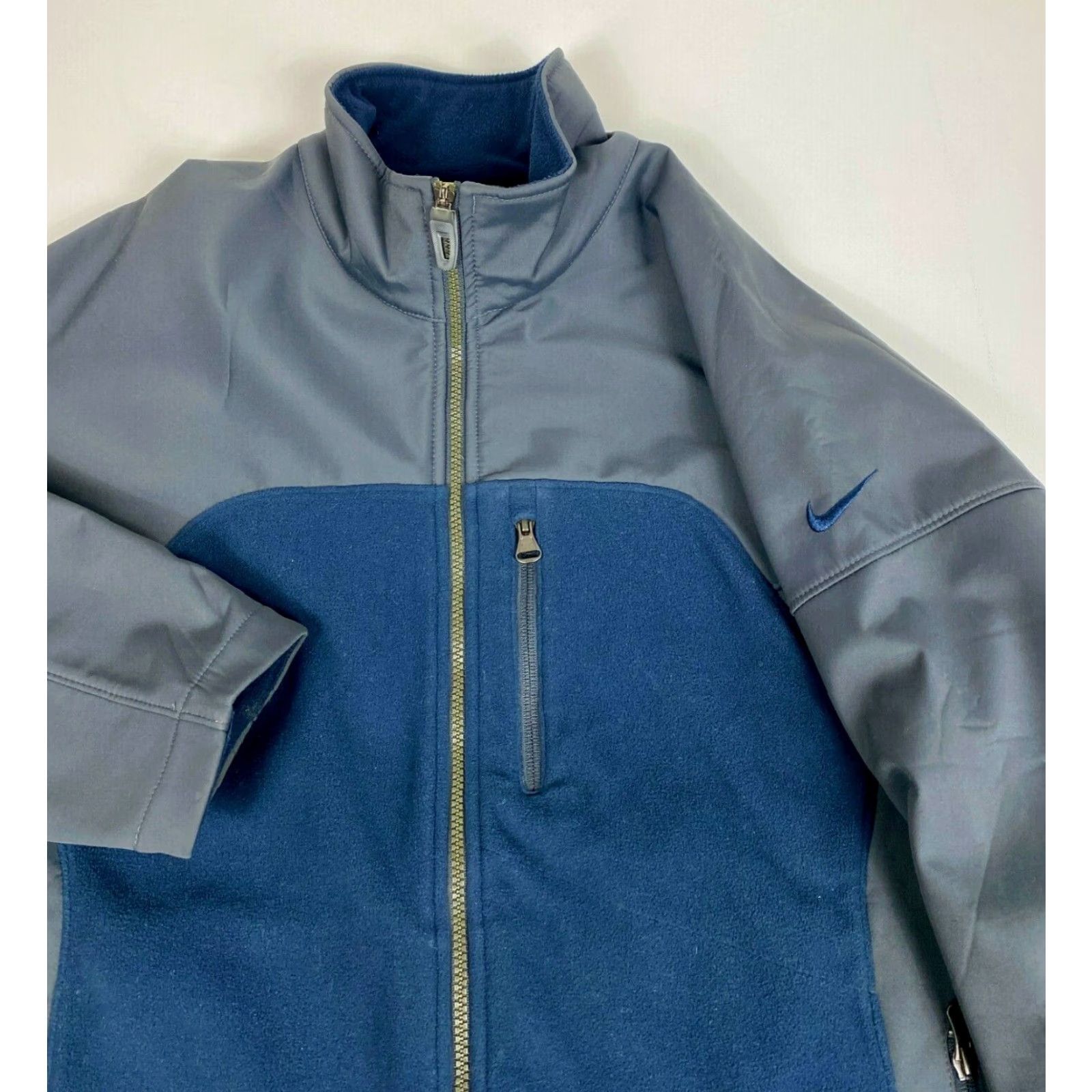 Nike Nike Vintage Fleece Full Zip Jacket Shirt Mens L Gray & Blue Y2K 90s Sports Logo Front Zip Size US L / EU 52-54 / 3 - 5 Thumbnail