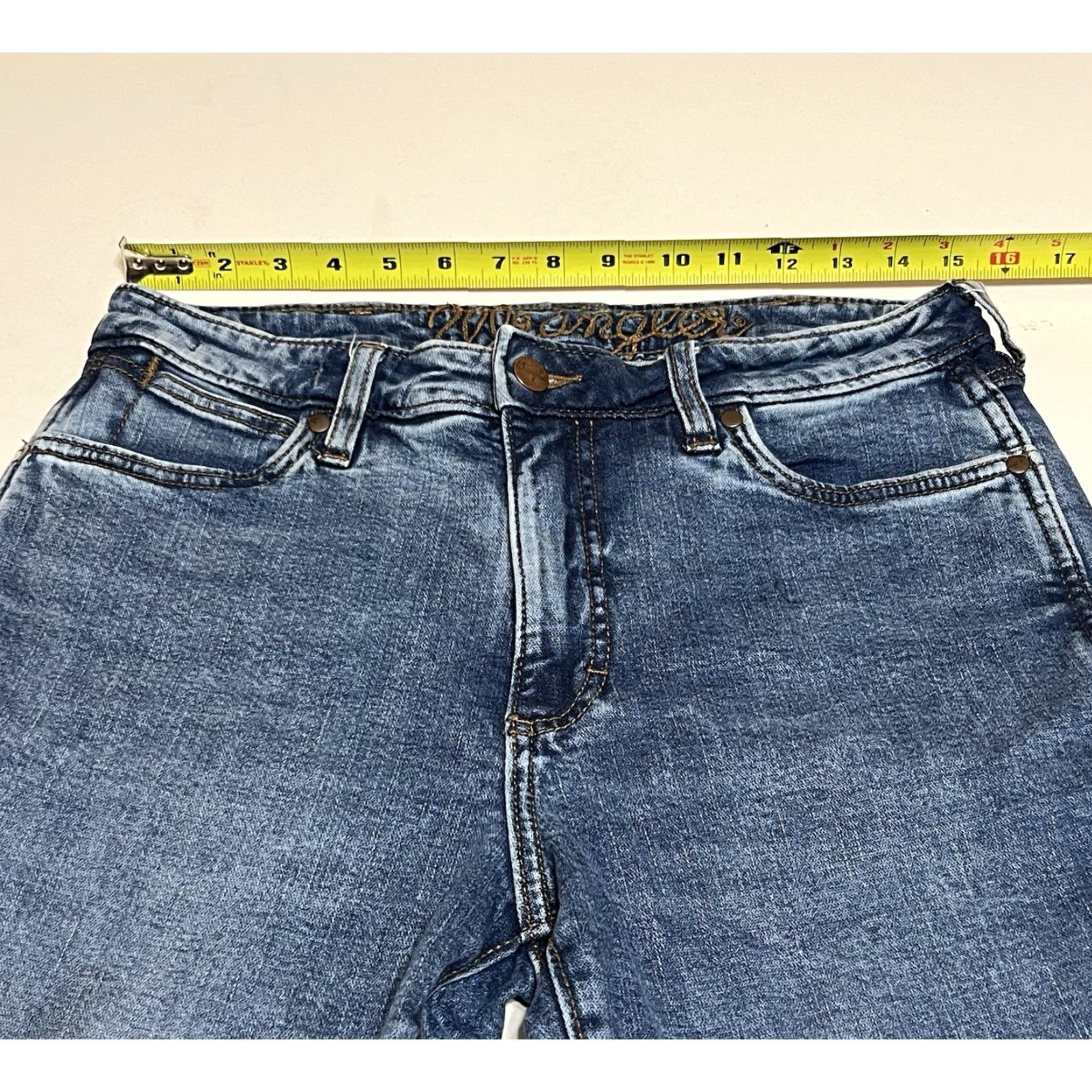 Wrangler Wrangler Retro Jeans Flared 5-Pocket Denim Blue Regular Women 30 x 28/30 High Rise Trouser Jeans Western Size 30" / US 8 / IT 44 - 3 Thumbnail