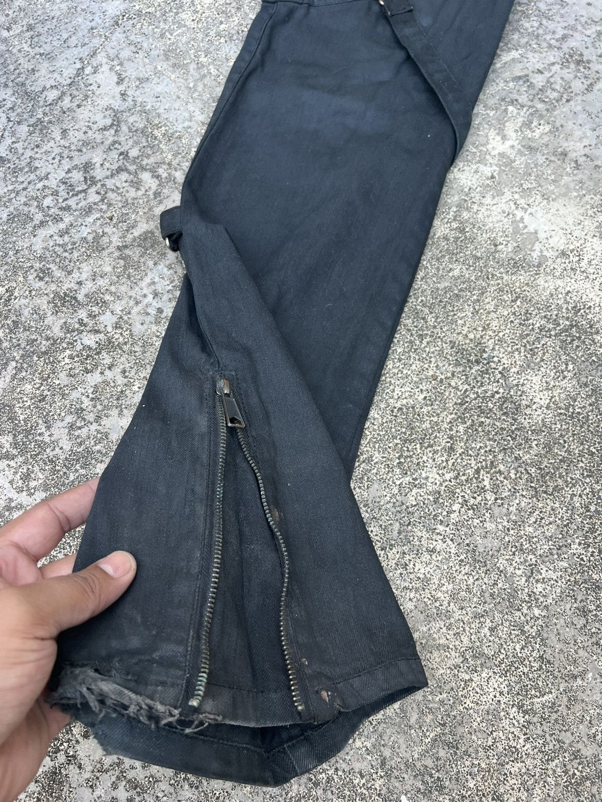 CIVARIZE × If Six Was Nine × KMRii Y2K Civarize Black Flare Cyberpunk Wax Denim Size US 30 / EU 46 - 15 Thumbnail