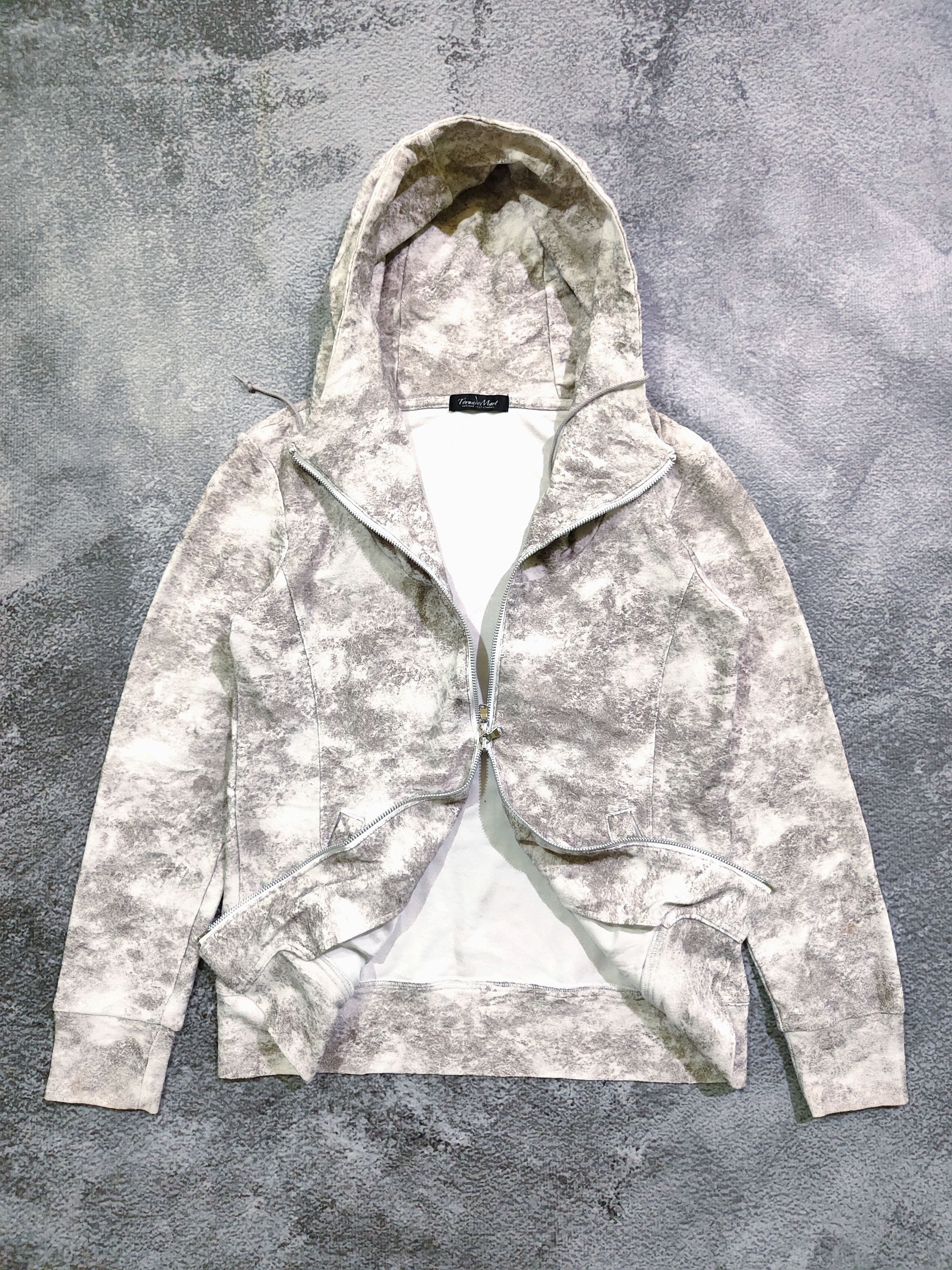 トップス Tornado Mart leopard Double-Zip Hoodie Tornado Mart Tornado mart grey leopard pattern double zip hoodie