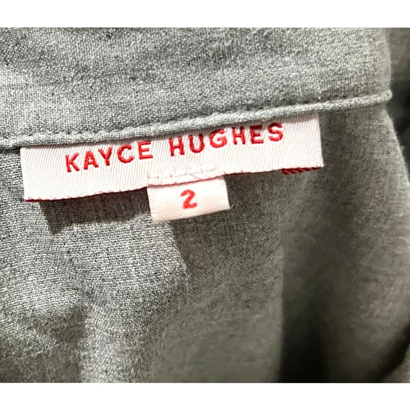 Vintage Kayce Hughes Blouse Womens Popover Top Gray Collared Long Sleeve with Pockets Size 2 Regular XS? Size XS / US 0-2 / IT 36-38 - 8 Thumbnail