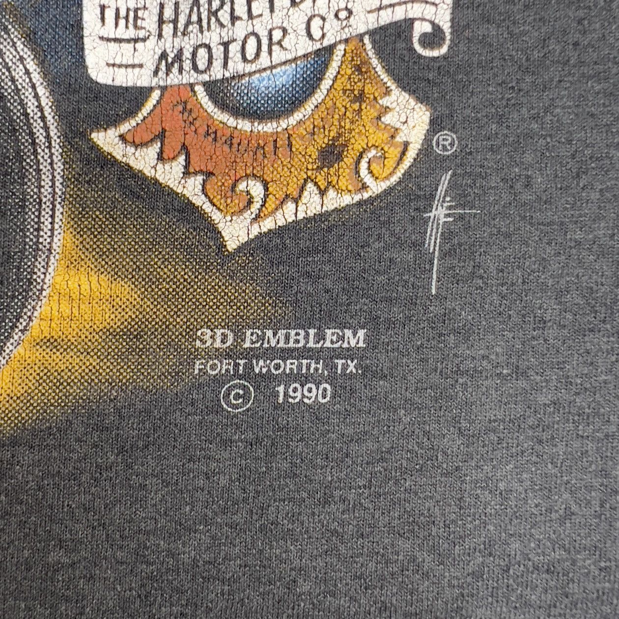 Harley Davidson 1990 3D Emblem Harley Davidson “Brothers In The Wind” Shirt Size US XL / EU 56 / 4 - 5 Thumbnail
