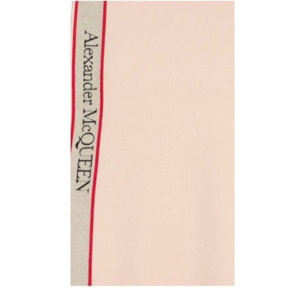 Alexander McQueen Alexander McQueen Womens Logo Pink Wool Cashmere Fringe Trim Size ONE SIZE - 9 Thumbnail