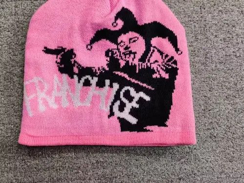 Other Franchise Jester Joker Graphic No Cuff Beanie Hat Pink Size ONE SIZE - 2 Thumbnail