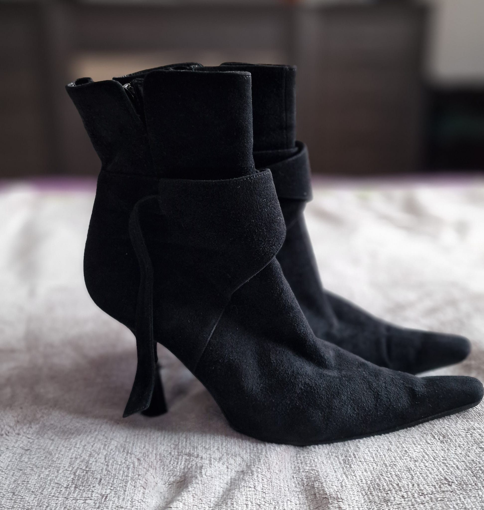 Versace Gianni Versace Vintage Suede Ankle Boots – 90s Size US 7.5 / IT 37.5 - 4 Thumbnail