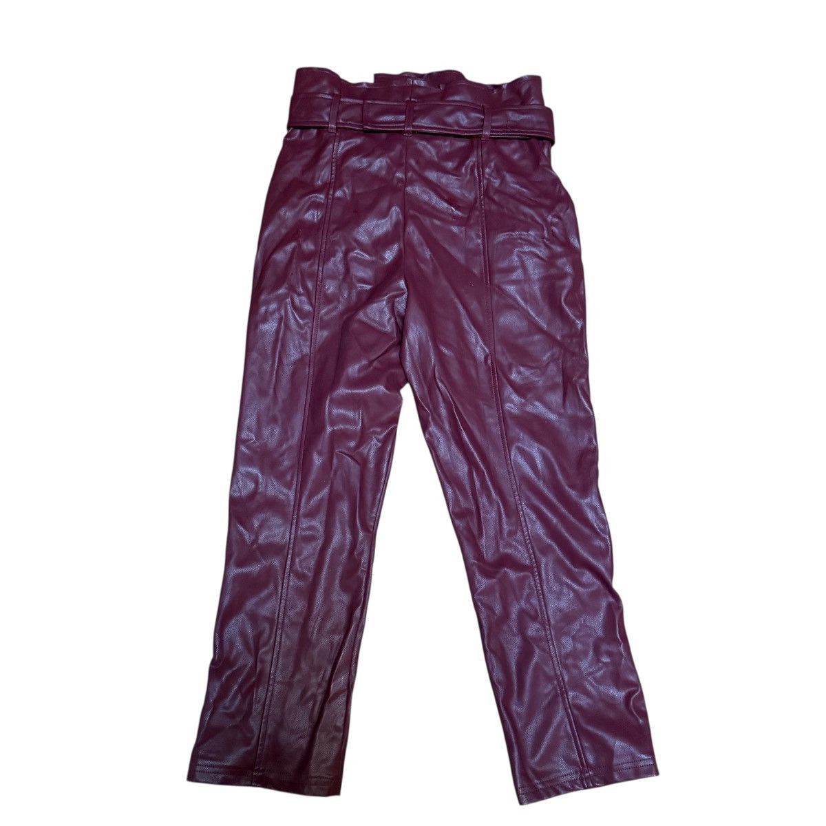 Other VICI burgundy faux leather cropped pants Size 30" / US 8 / IT 44 - 3 Thumbnail
