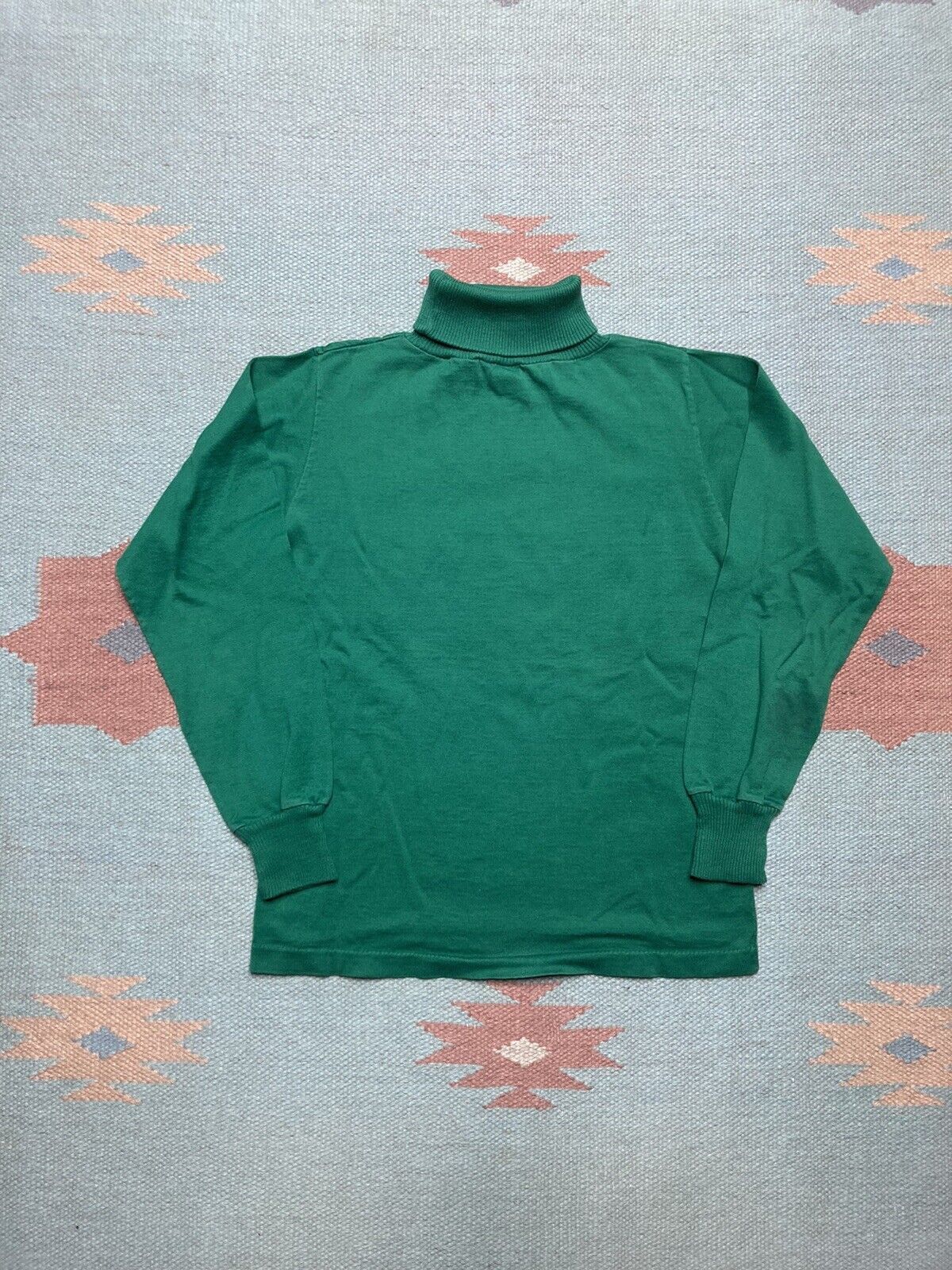 Vintage VTG 70s t shirt turtleneck green blank boys size 12 baby tee Size XS / US 0-2 / IT 36-38 - 5 Thumbnail
