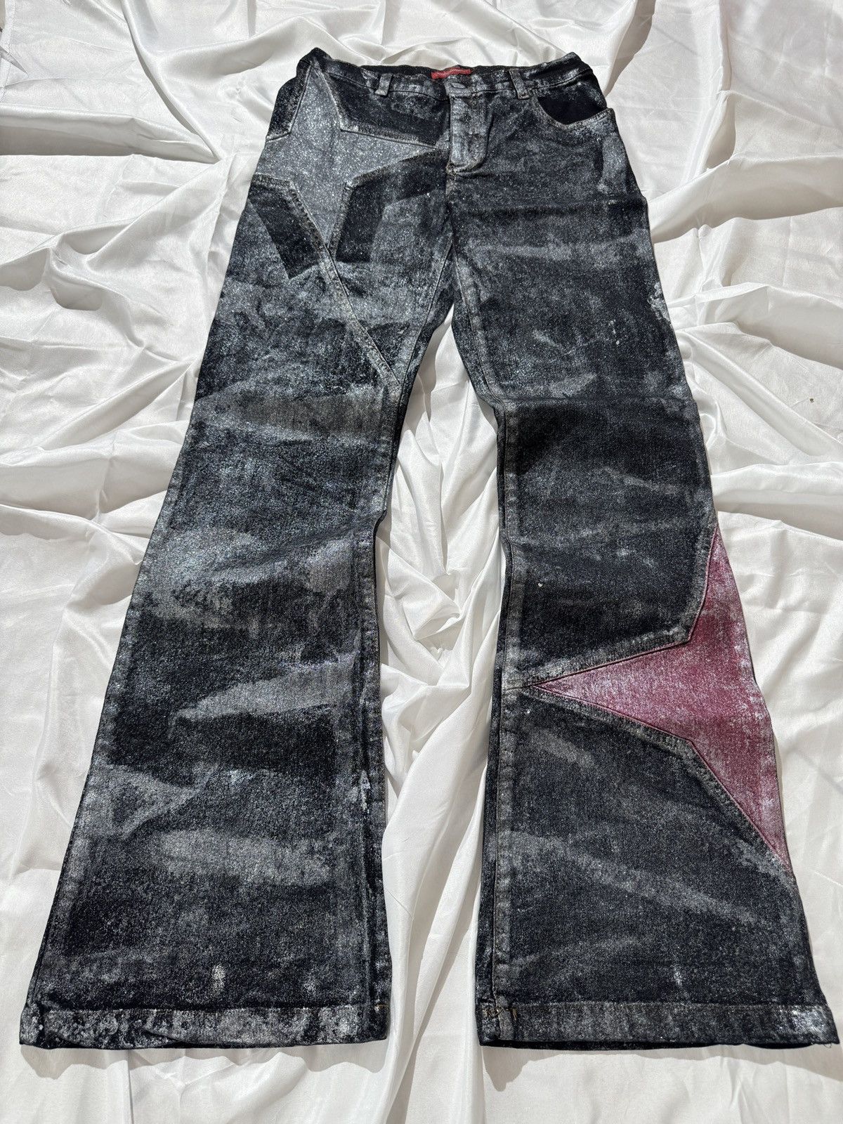 Hysteric Glamour Avant Garde Vintage Slim Fit Washed Flared Jeans Size 25" / US 0 / IT 36 - 1 Thumbnail