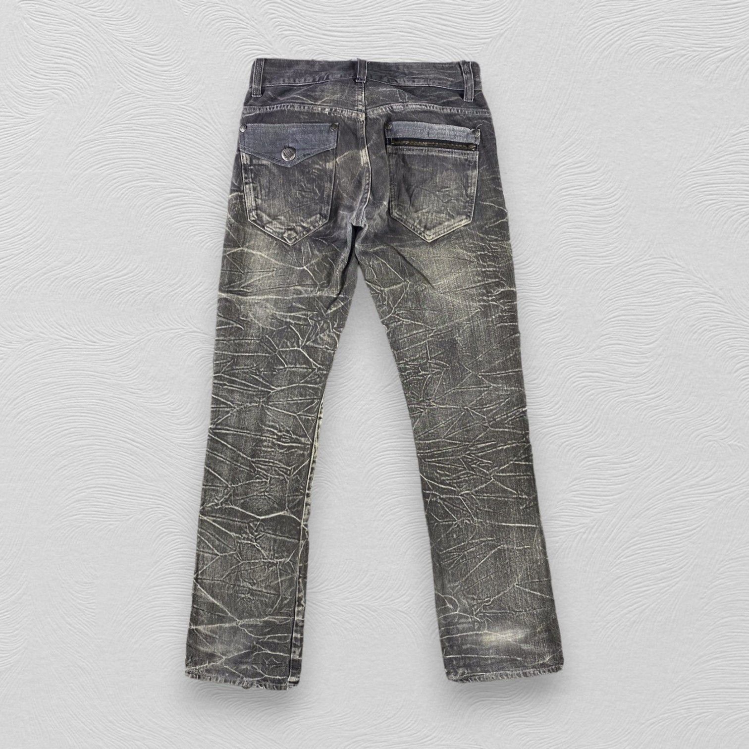 Japanese Brand Dominate Handcrafted Jeans Faded Black Denim KJ3192 Size US 30 / EU 46 - 2 Thumbnail