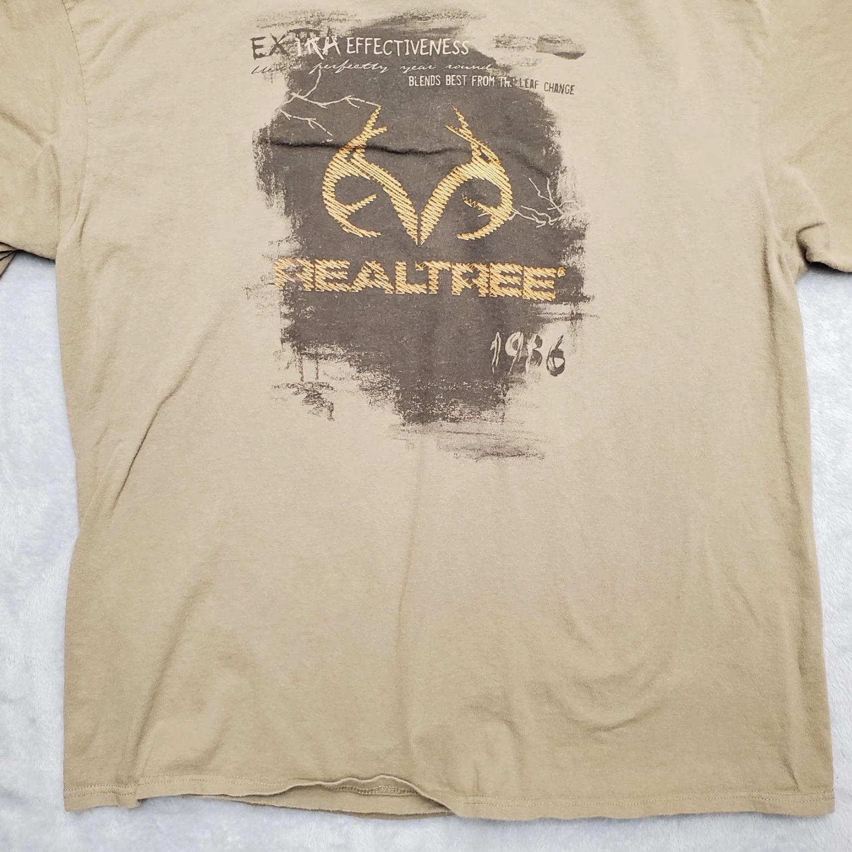 Delta VINTAGE Realtree Shirt Mens XL Brown Short Sleeve Crewneck TEE Size US XL / EU 56 / 4 - 3 Thumbnail