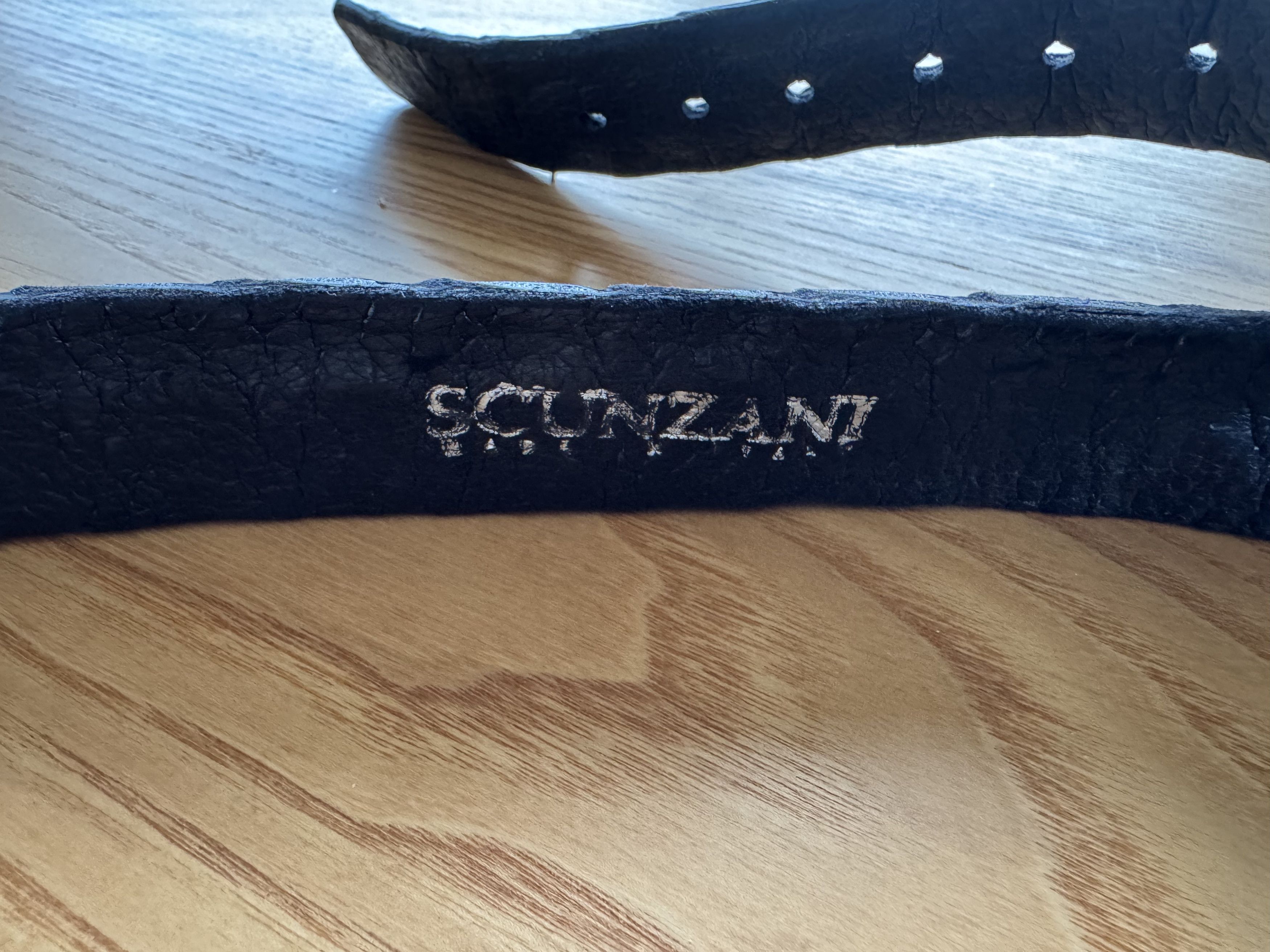 Other Scunzani Crocodile Leather Belt Black Size ONE SIZE - 4 Thumbnail