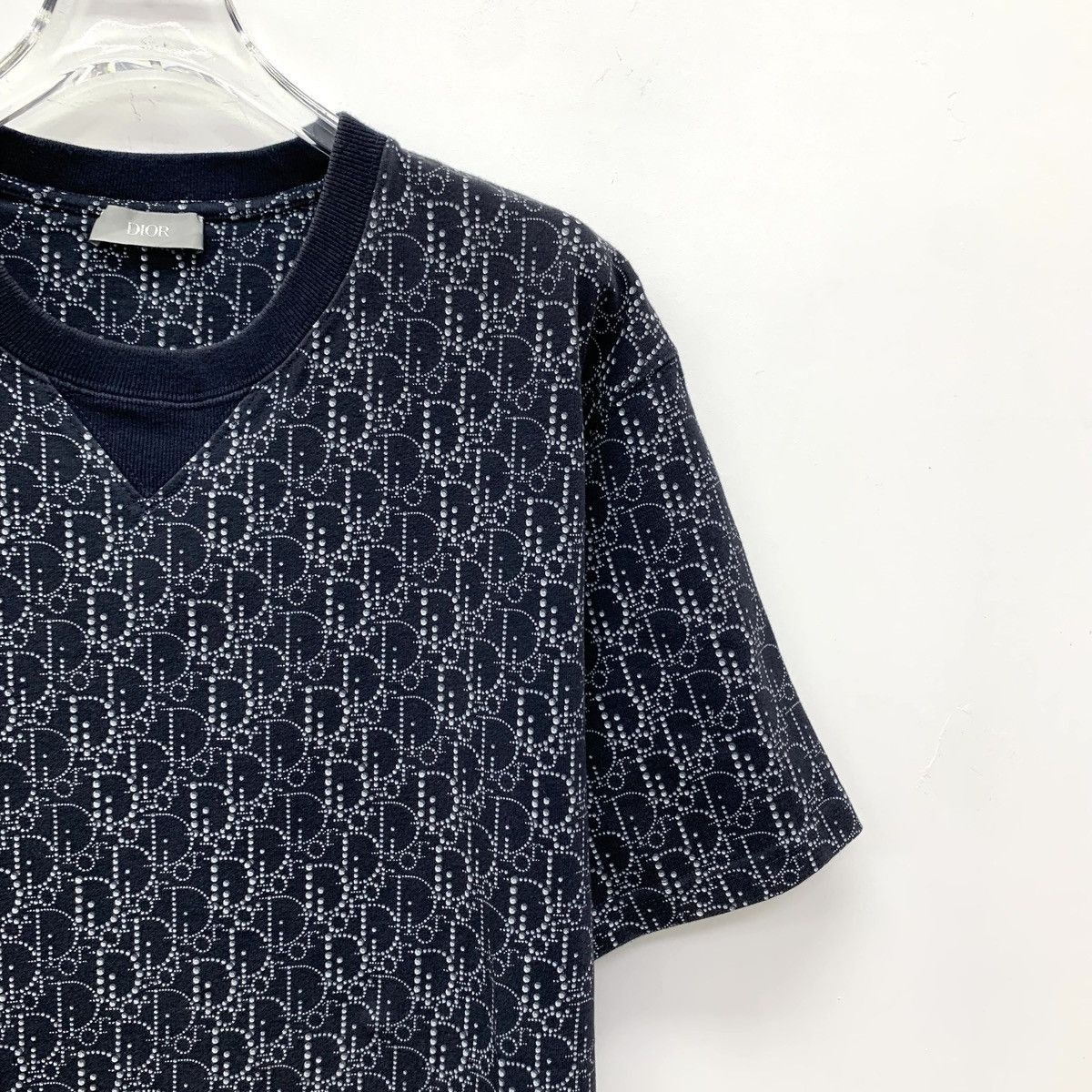 Dior Black Patterned Short Sleeve T-Shirt XS Size US XS / EU 42 / 0 - 3 Thumbnail